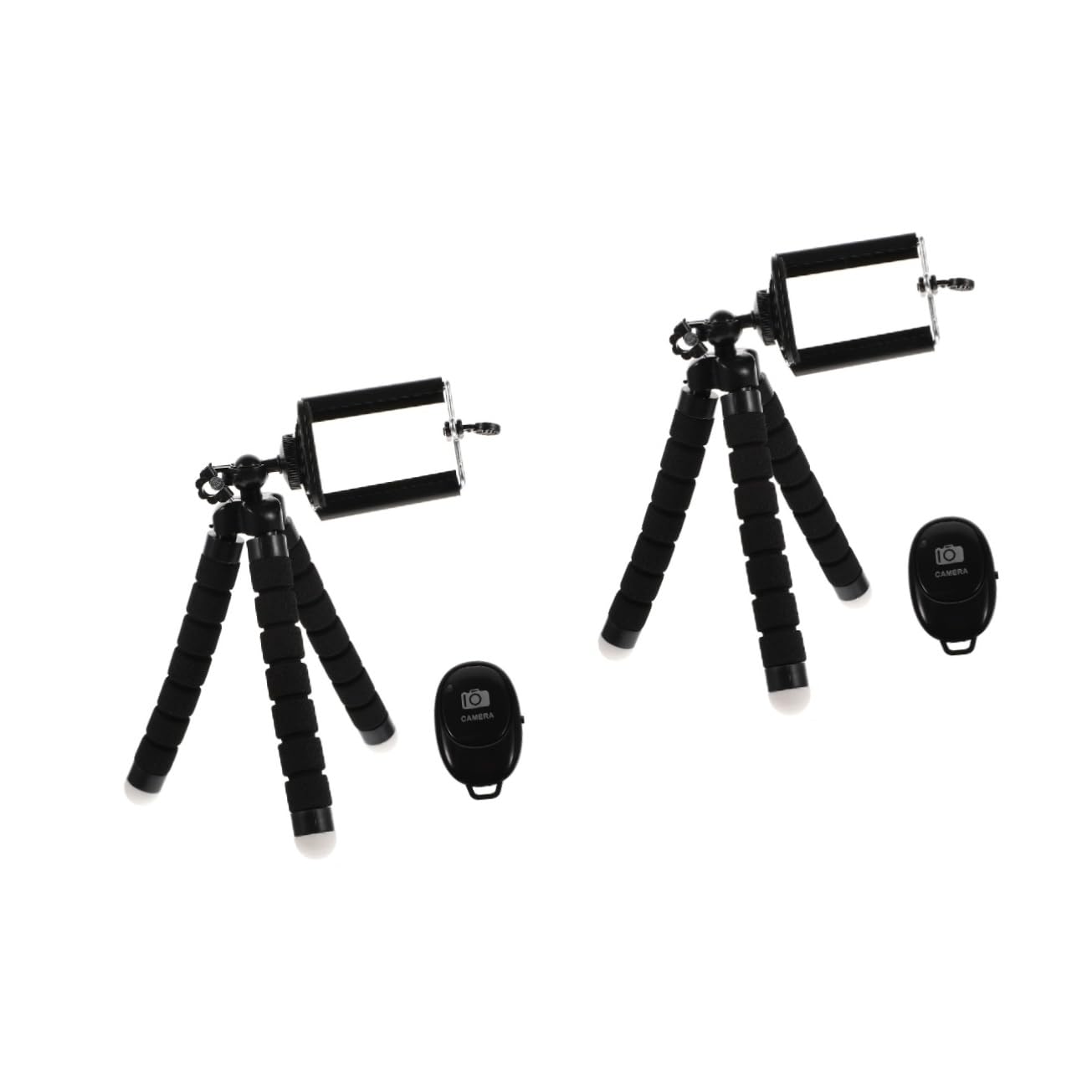 Uonlytech 2 Pack Universal Phone Stand for Desk - Adjustable Triangle Phone Holder, Camera Stand & Photography Tripod for iPhone, Samsung, Smartphones - Perfect for Video Calls, Live Streaming & Content Creation