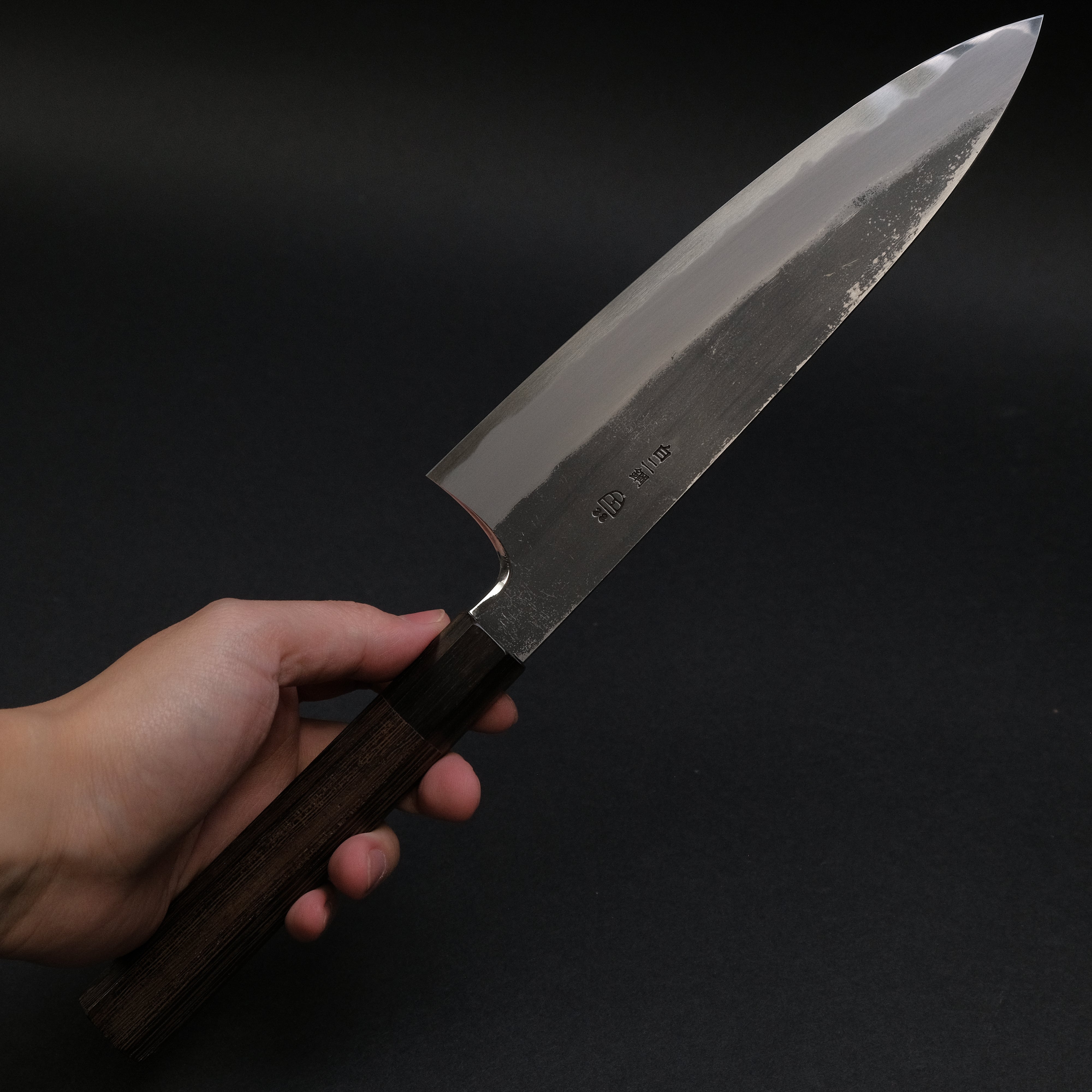 Hitohira Togashi White #2 Kurouchi Gyuto 210mm Japanese Chef Knife with Tagayasan Wood Handle - Professional Kitchen Knife for Slicing, Dicing & Meat Cutting