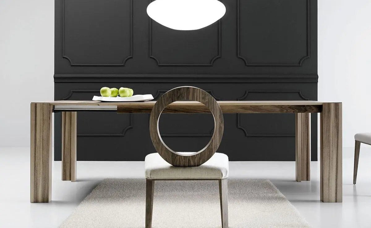 Bross Extendable Dining Table - Expandable Wooden Table for 6 to 10 People - Perfect for Family Gatherings & Dinner Parties