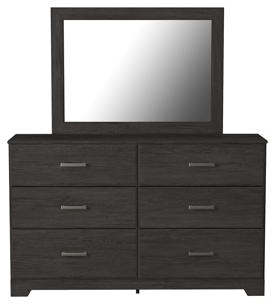 Belachime 6-Drawer Dresser with Mirror, Modern Wooden Chest of Drawers for Bedroom, Living Room & Office Storage - Perfect for Organizing Clothes, Accessories & Home Decor