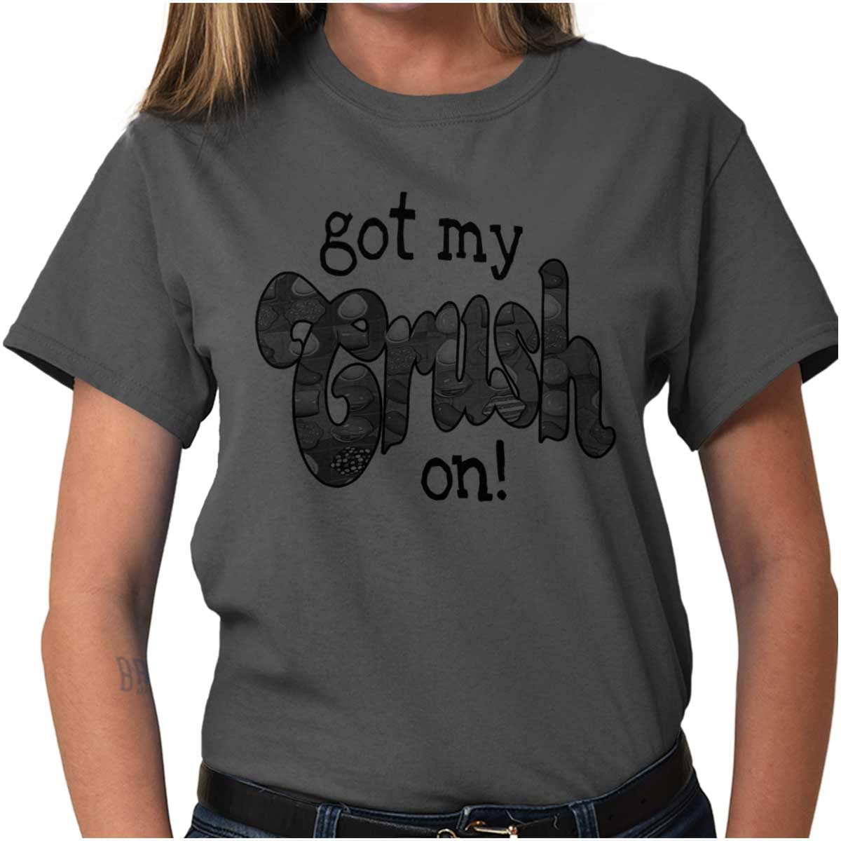 Got My Crush On Dating Candy Game Women's Graphic T-Shirt - Funny Flirty Tee for Casual Wear, Date Nights & Girls' Outfits