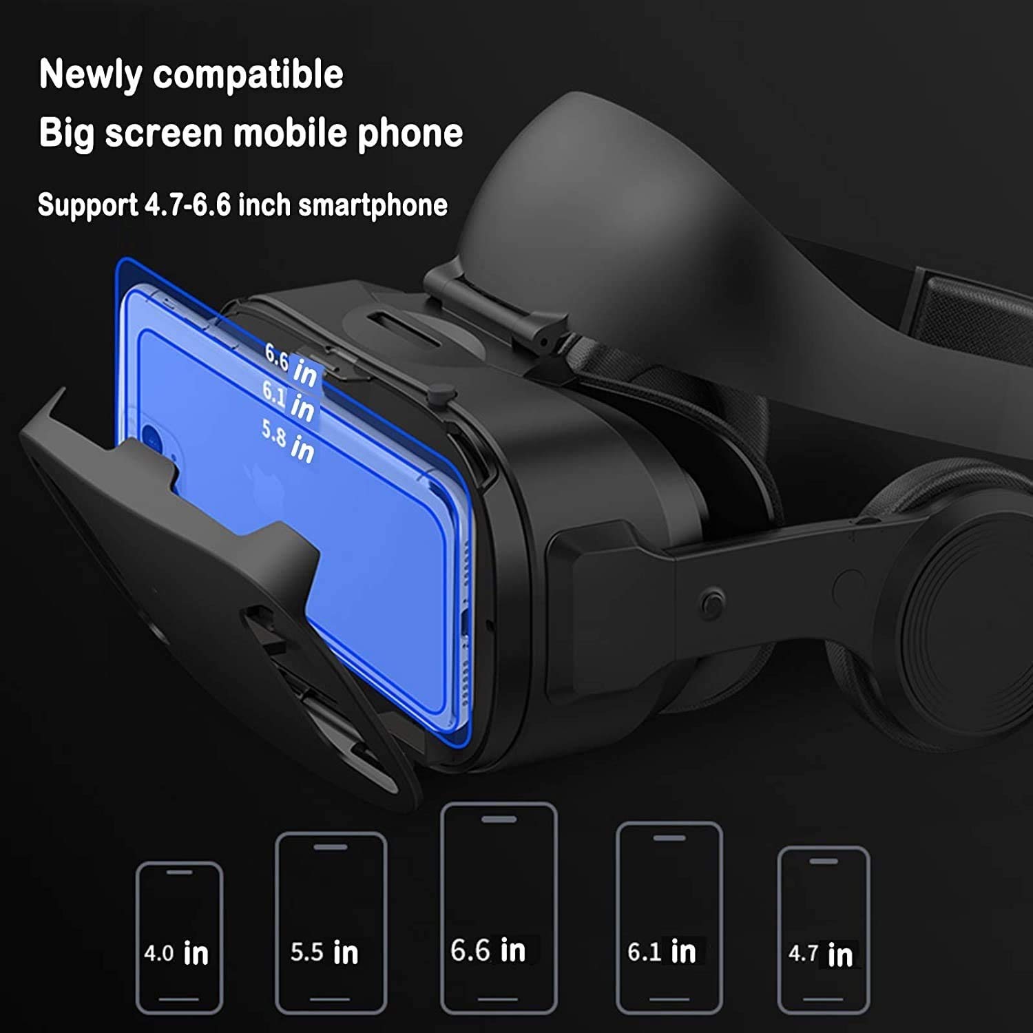 Anti-Blue Light VR Headset with Bluetooth Controller & Gamepad - 3D Virtual Reality Glasses for 4.5-6.7 Inch Screens | Perfect for Gaming, Movies & Immersive Experiences