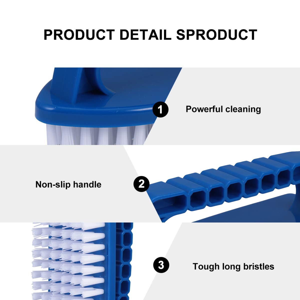**DOITOOL Heavy Duty Pool Scrub Brush - Handheld Floor Cleaning Brush for Swimming Pools, Saunas, Sinks & Tile - Durable Stain & Algae Remover for Home & Commercial Use**