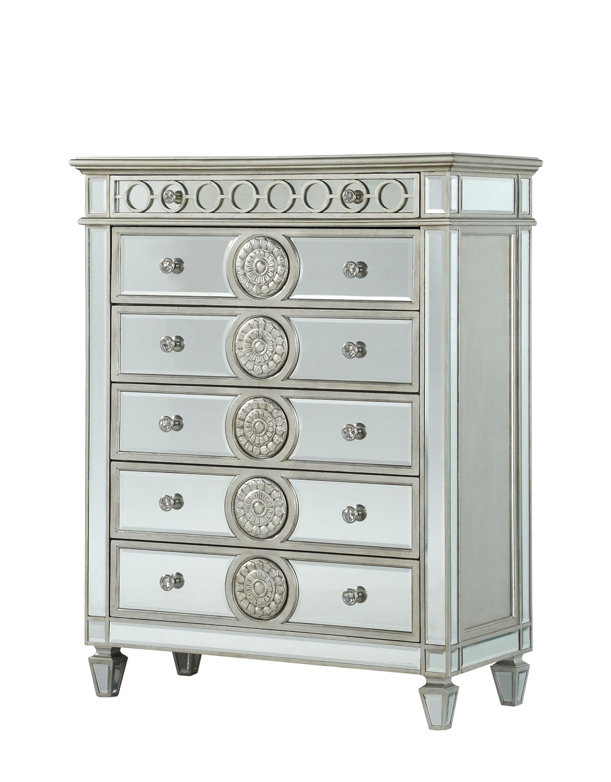 Acme Varian Mirrored Chest - Elegant Storage Solution for Bedroom, Living Room & Entryway