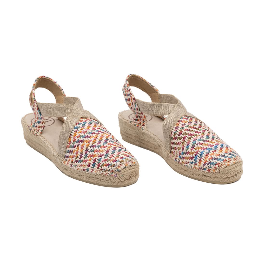 Women's Multicolor Fabric Espadrilles - Vera MS - Comfortable Summer Sandals for Beach, Vacation & Casual Outings