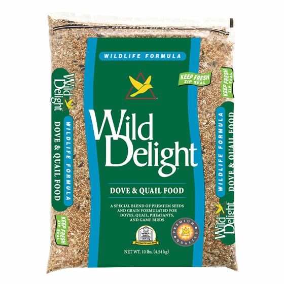Wild Delight Dove & Quail Food - Premium Wild Bird Seed for Backyard Birds, 10 lb Bag - Attract Doves & Quails to Your Garden or Yard
