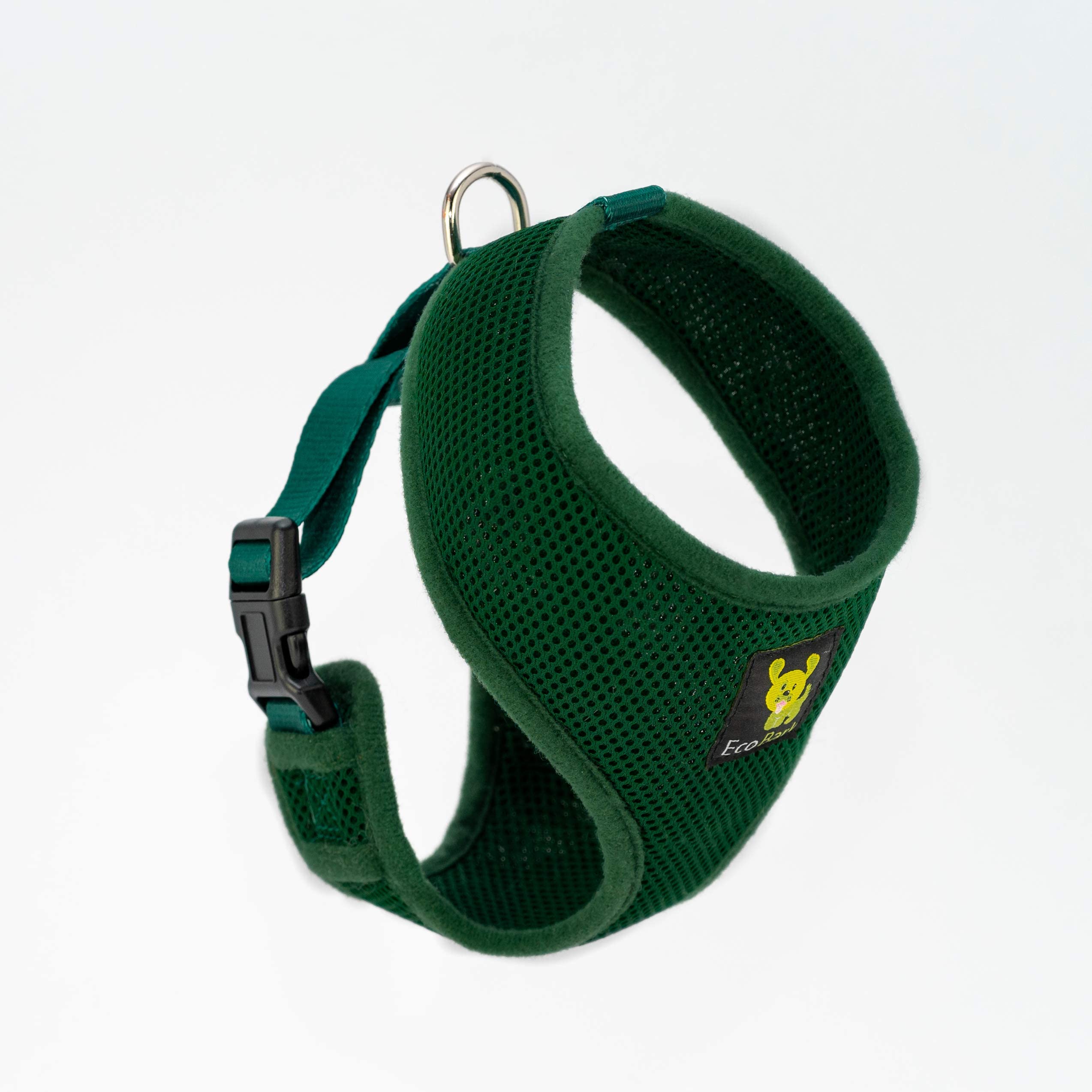 EcoBark Eco-Friendly No Pull Dog Harness - Soft Mesh Comfort Vest for Small, Toy & Teacup Dogs - Overhead Design Prevents Choking (XS, Dark Green) - Perfect for Walks, Training & Outdoor Adventures