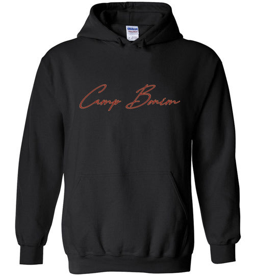 Bonim Heavy Blend Hoodie - Maroon Scrawl Design | Cozy Pullover Sweatshirt for Men & Women | Perfect for Casual Wear, Outdoor Activities & Layering in Cold Weather