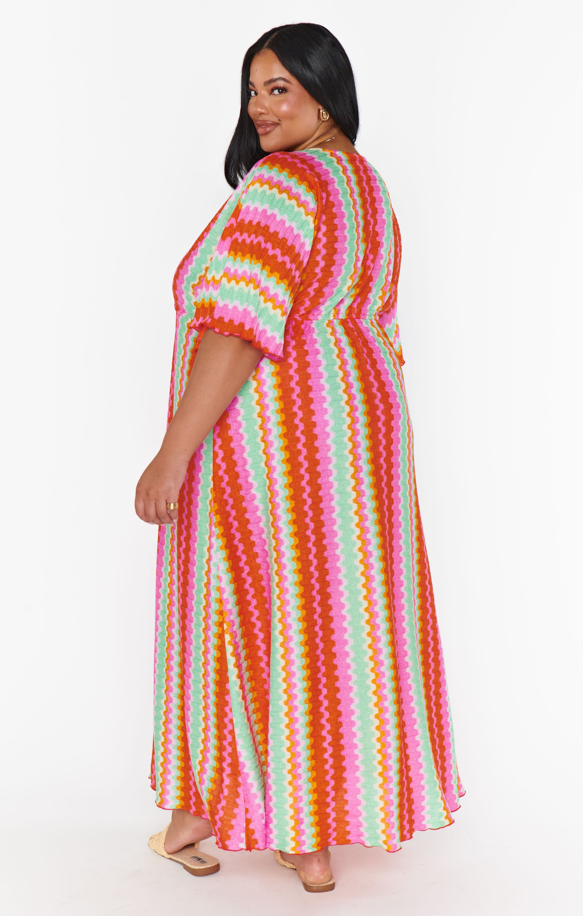 Kenzie Maxi Dress - Cabo Groovy Knit Flowy Beach Cover Up Dress for Women | Boho Summer Vacation Outfit | Perfect for Beach Parties, Music Festivals & Tropical Getaways