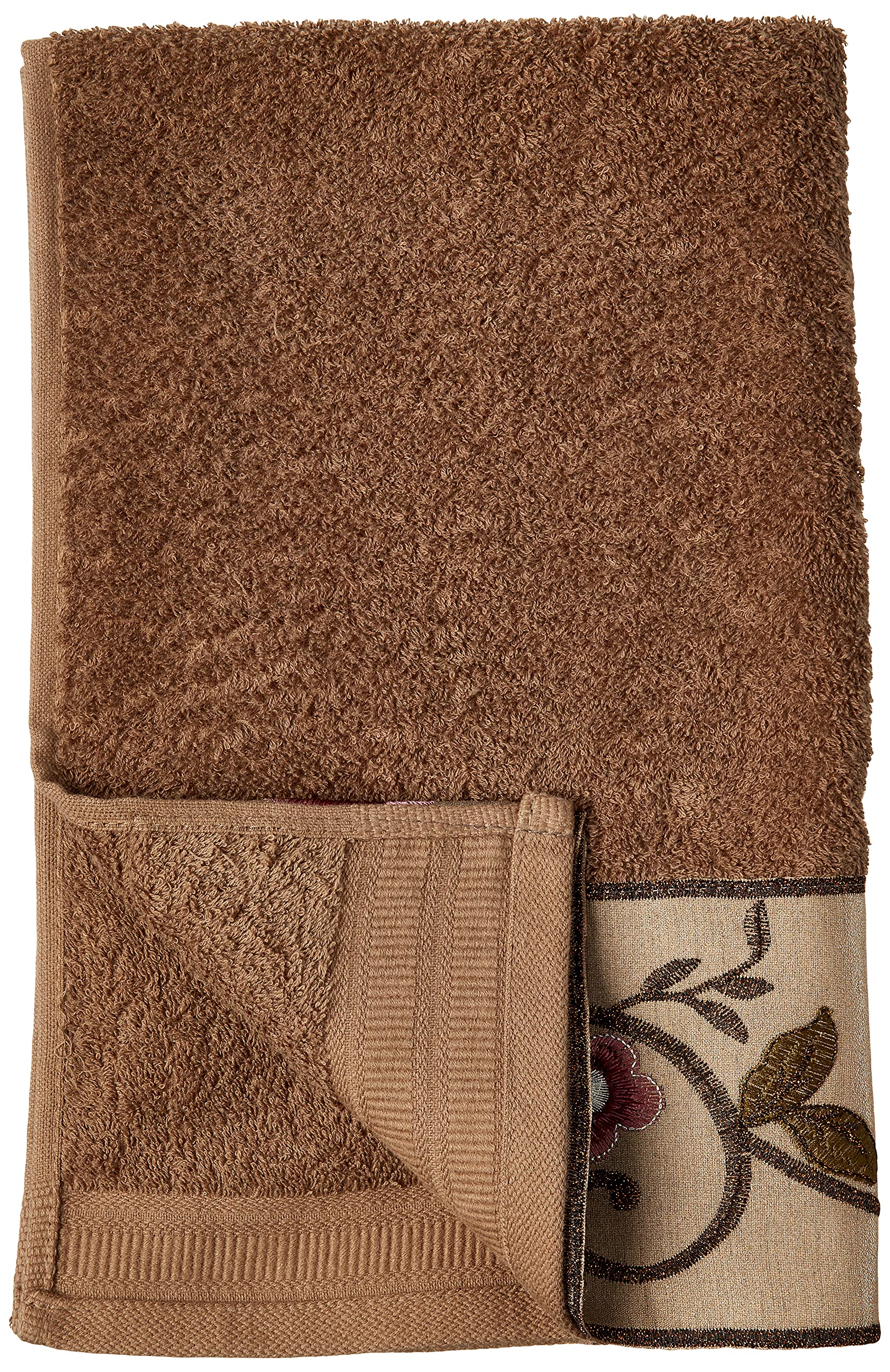 Luxury Bath Towels Set of 3 - Larissa Collection Rose Pattern - Super Soft & Absorbent Cotton Towels for Spa, Bathroom & Guest Use