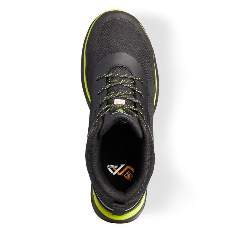 Terra Lites MID TR0A4NRTA35 Unisex Composite Toe Athletic Safety Shoes - Black/Lime | Lightweight Work Shoes for Construction, Warehouse & Industrial Safety | OSHA Compliant Work Boots for Men & Women