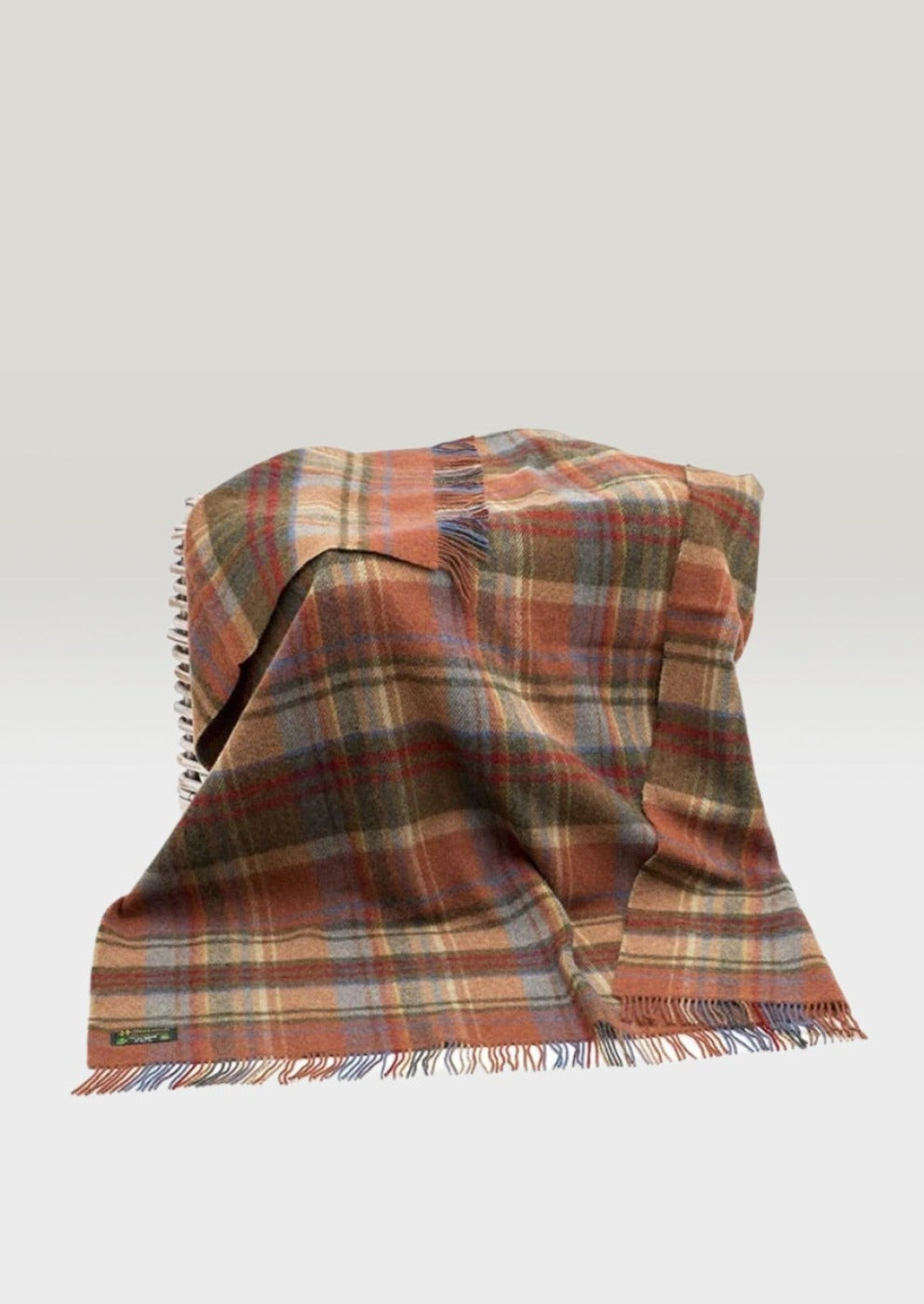 John Hanley Oversized Rust-Colored Fleece Blanket - Soft & Warm Cozy Throw for Couch, Bed, or Outdoor Camping