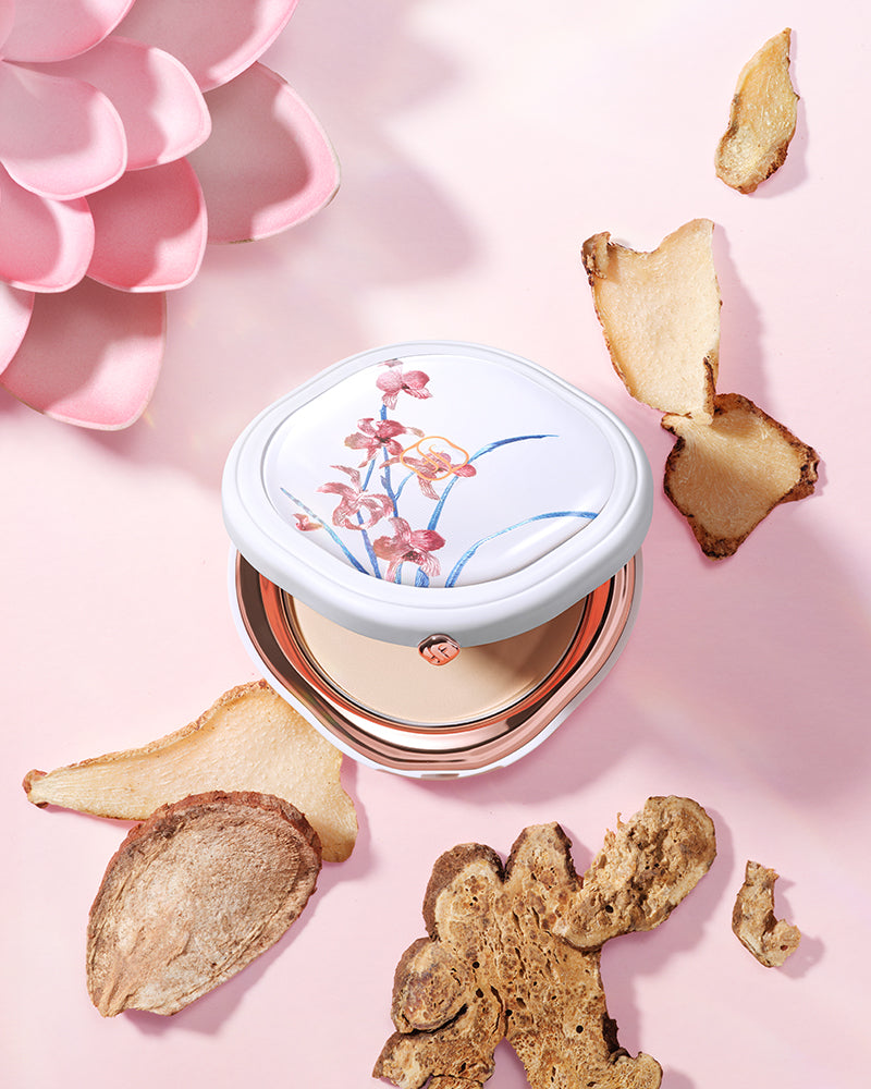 Yurong Airbrushed Tinted Pressed Powder - Ode to Embroidery | Oil Control & Matte Finish Makeup | Perfect for Daily Wear & Special Occasions