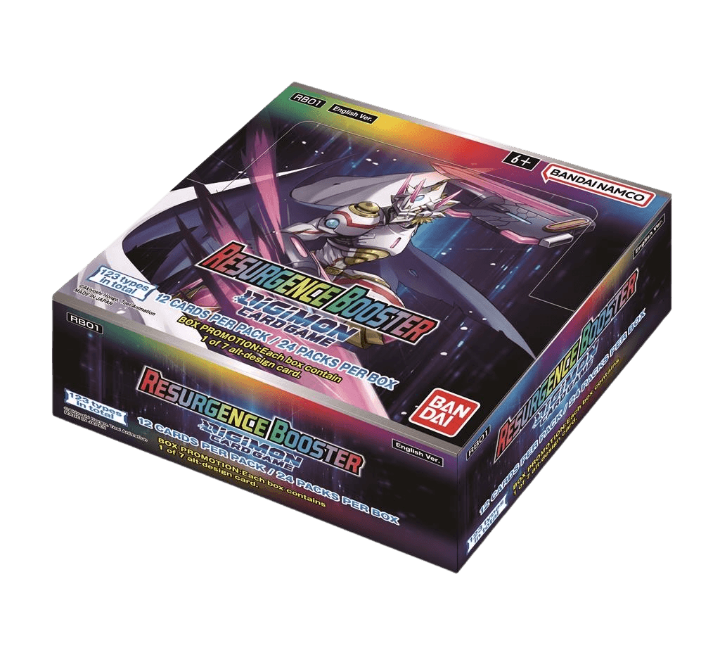 Digimon Card Game Resurgence Booster RB01 Display Case - 12 Booster Boxes for Collectors & Players | Perfect for Tournaments, Trading & Storage