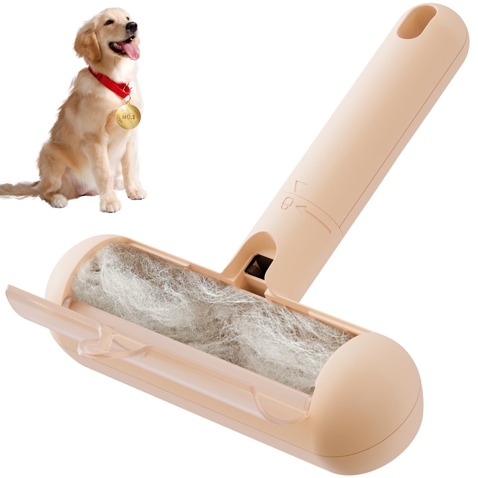 Best Reusable Pet Hair Remover Roller - Lint Brush for Dogs & Cats - Furniture & Couch Hair Removal Tool - Perfect for Sofa, Car Seats & Clothes Cleaning