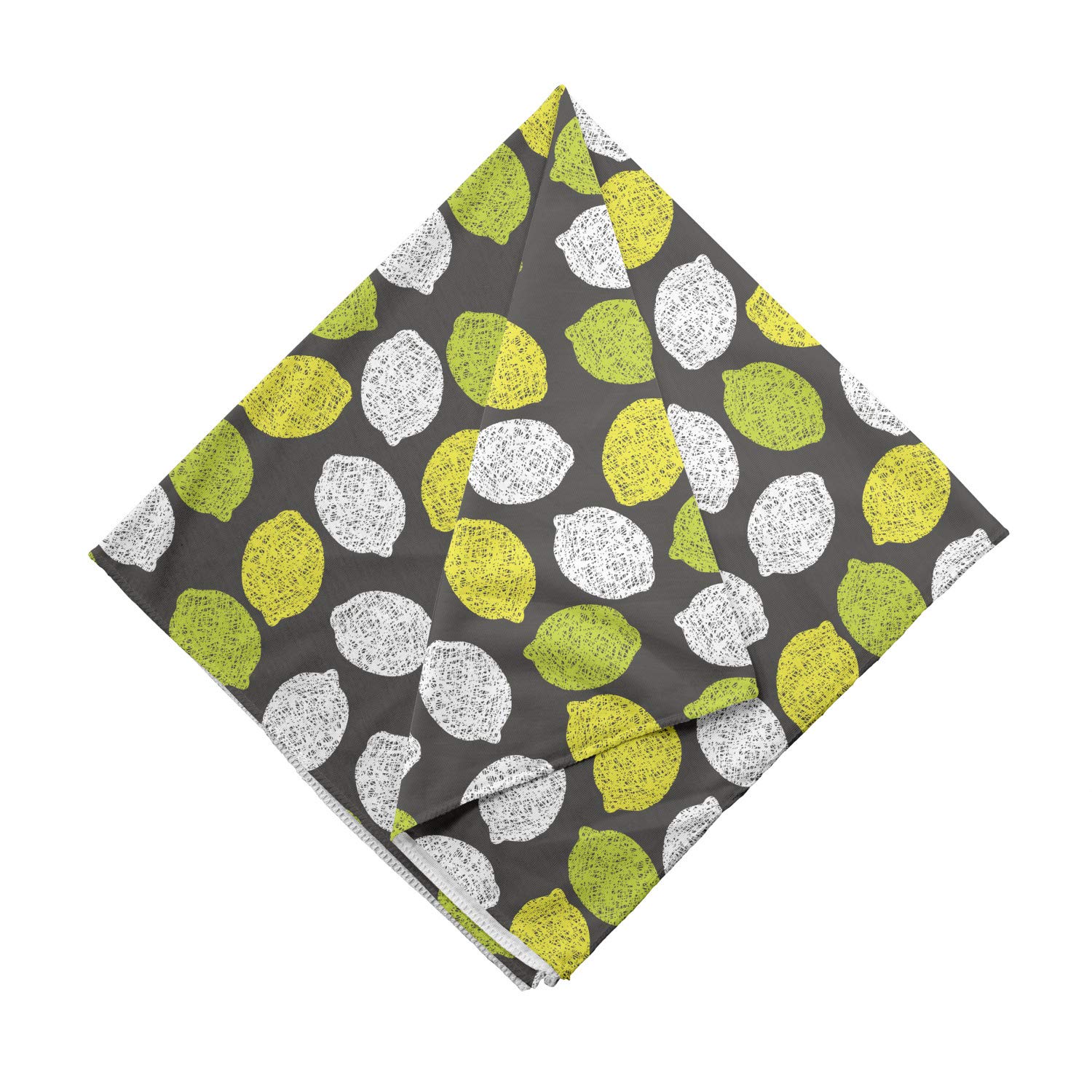 Ambesonne Lemon Print Bandana - Stylish Scribbled Fruit Design for Men & Women - Perfect for Headwear, Neck Scarf, Fashion Accessories, Outdoor Activities, and Casual Wear