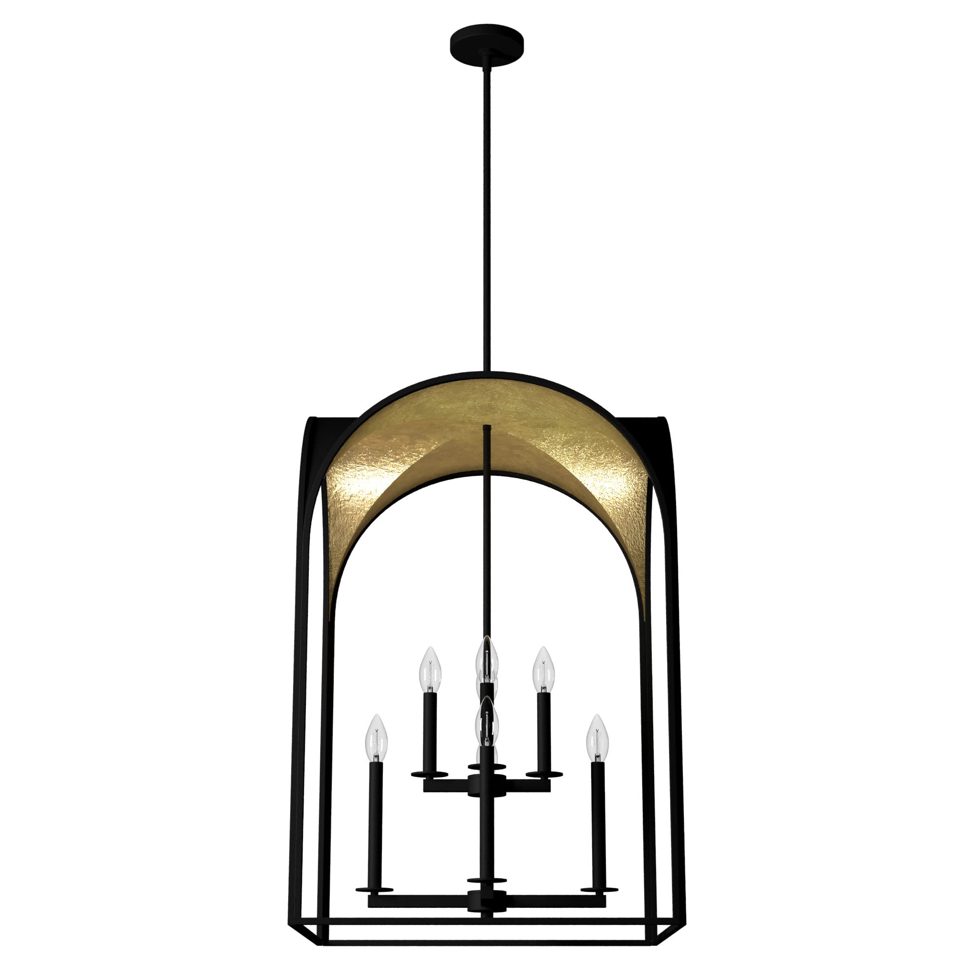 Hunter Fan Company 19735 Dukestown Industrial Pendant Light Fixture - Natural Iron Finish - Vintage Style Ceiling Light for Kitchen, Dining Room & Bar Decor