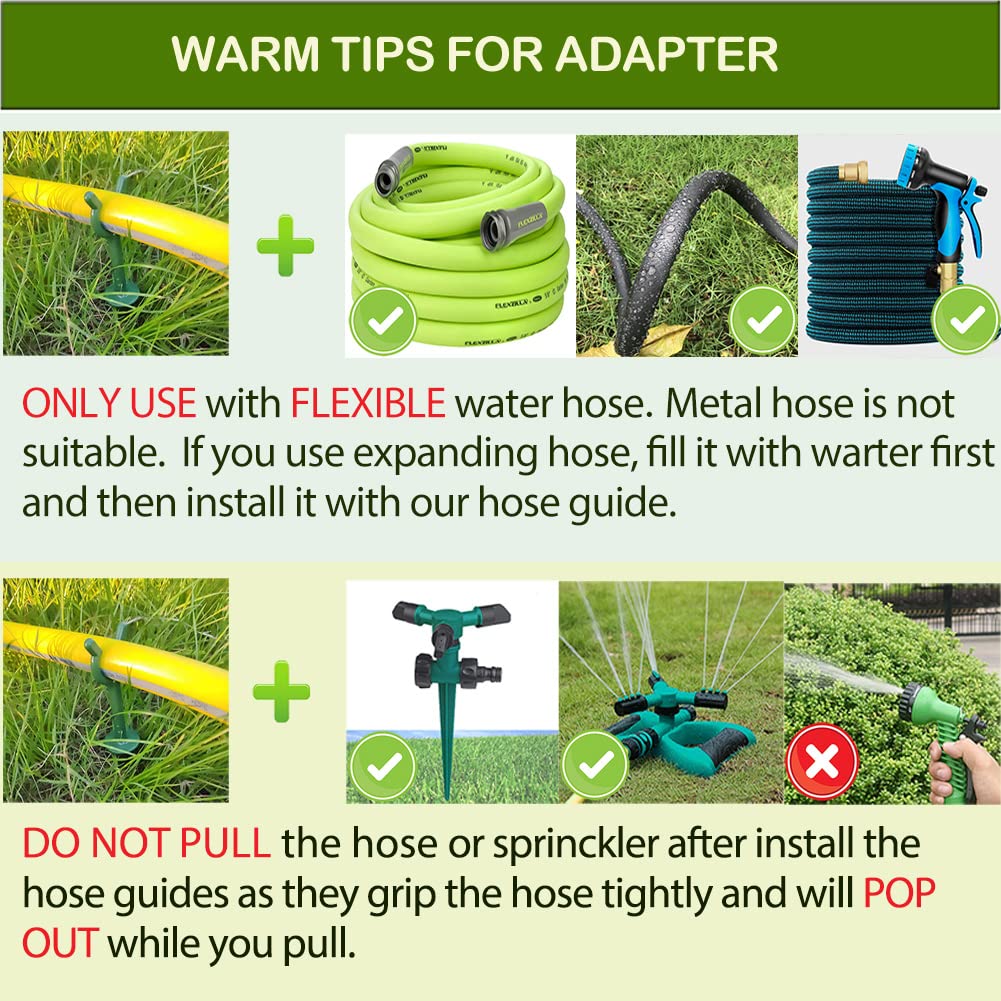 10 Pack Garden Hose Guide Stakes - Heavy Duty Hose Holder & Support for 5/8