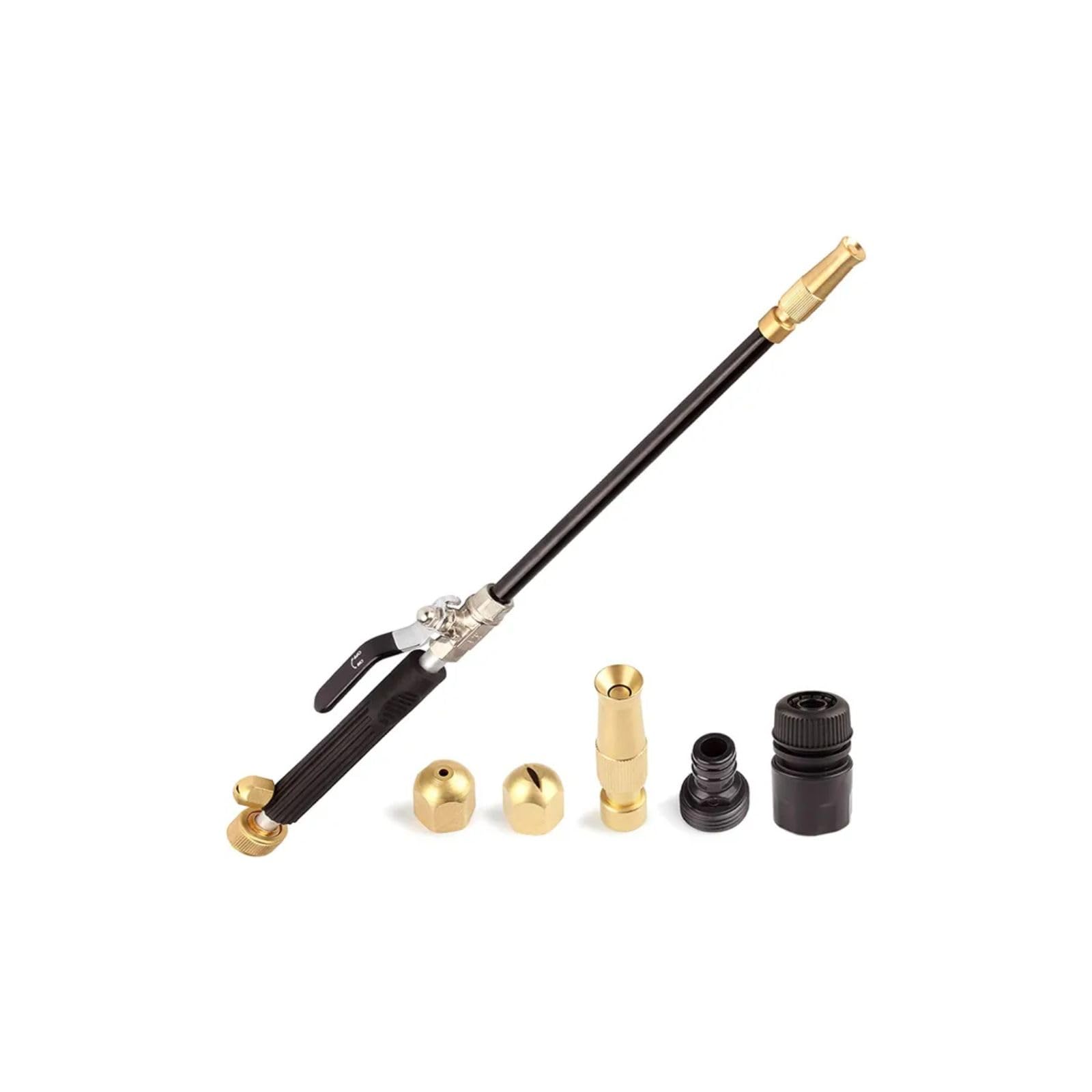Hicks Ridge Heavy Duty High Power Garden Hose Nozzle Sprayer - Adjustable Pressure Washer Gun Attachment with 8 Spray Patterns - Perfect for Car Washing, Lawn Watering & Outdoor Cleaning