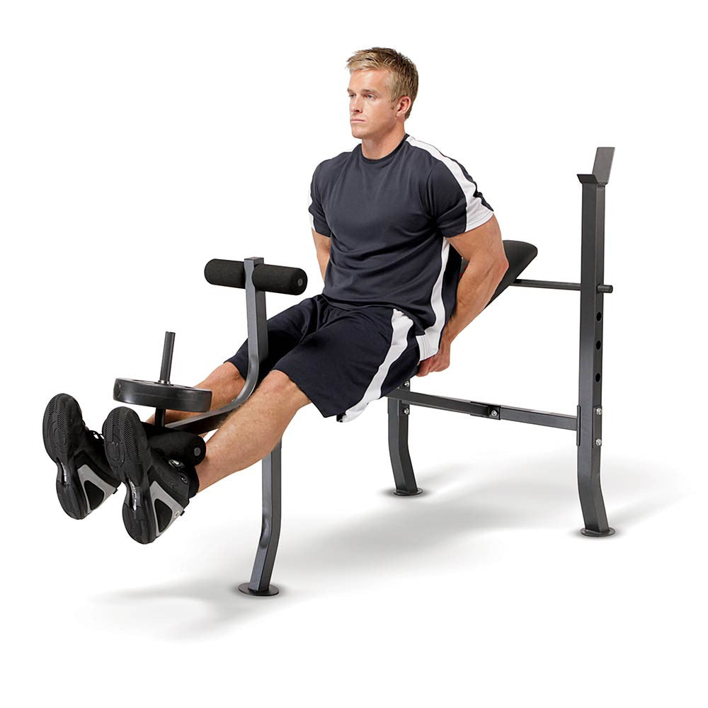 Marcy MD 2080 Weight Bench with 80lb Weight Set - Adjustable Home Gym Equipment for Strength Training & Fitness Workouts - Perfect for Home Gym, Garage Workouts & Bodybuilding Training