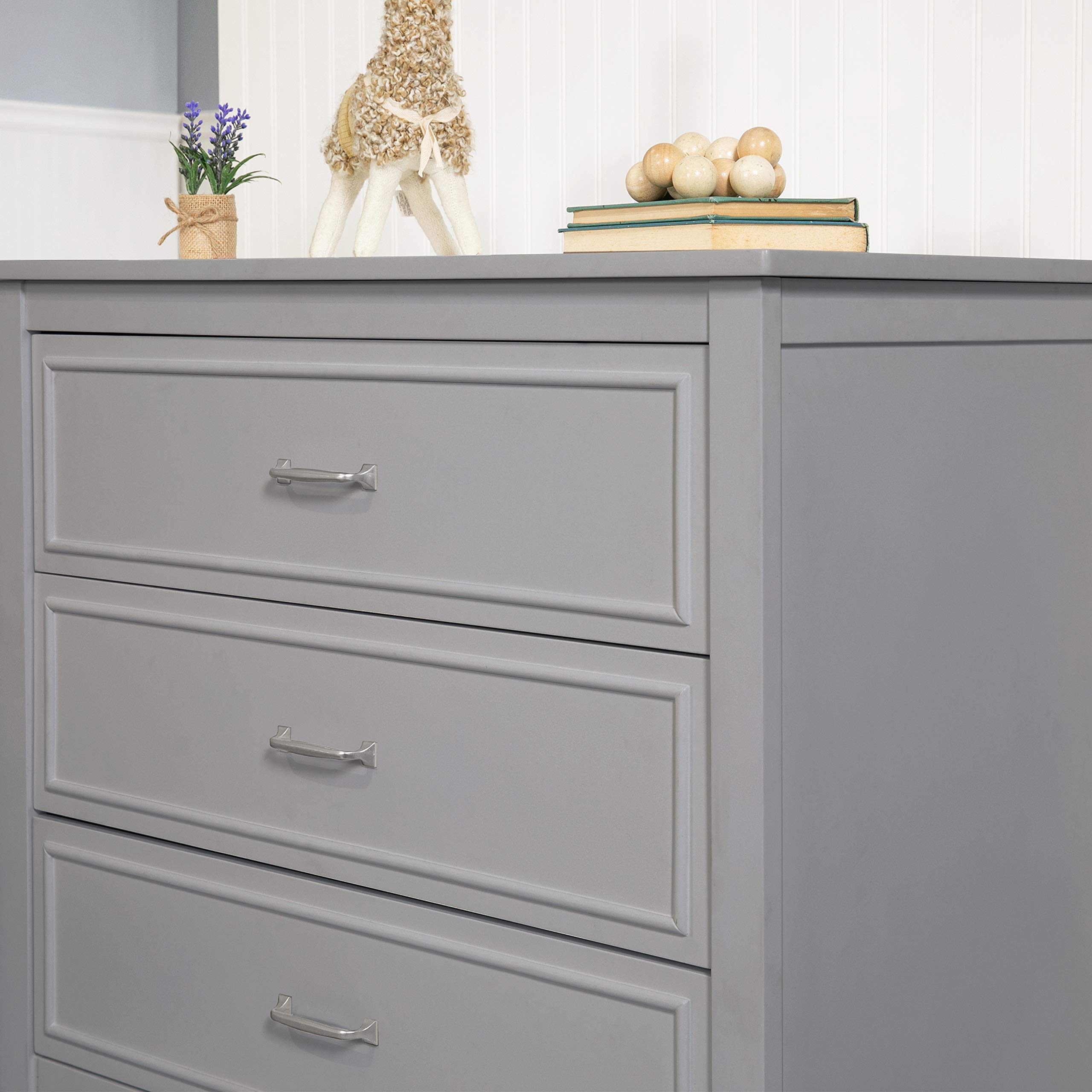DaVinci Charlie 3-Drawer Dresser in Grey - Modern Nursery Dresser for Baby Room Organization & Storage - Perfect for Kids Bedroom, Nursery, or Playroom