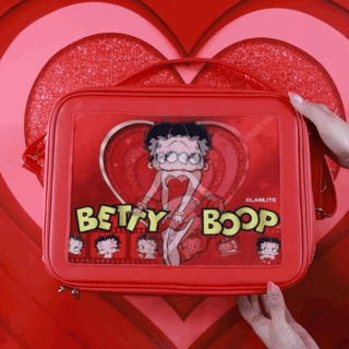 Betty Boop™ x Glamlite Lenticular Motion Cosmetic Bag - Trendy Makeup Pouch for Travel, Gym & Everyday Use