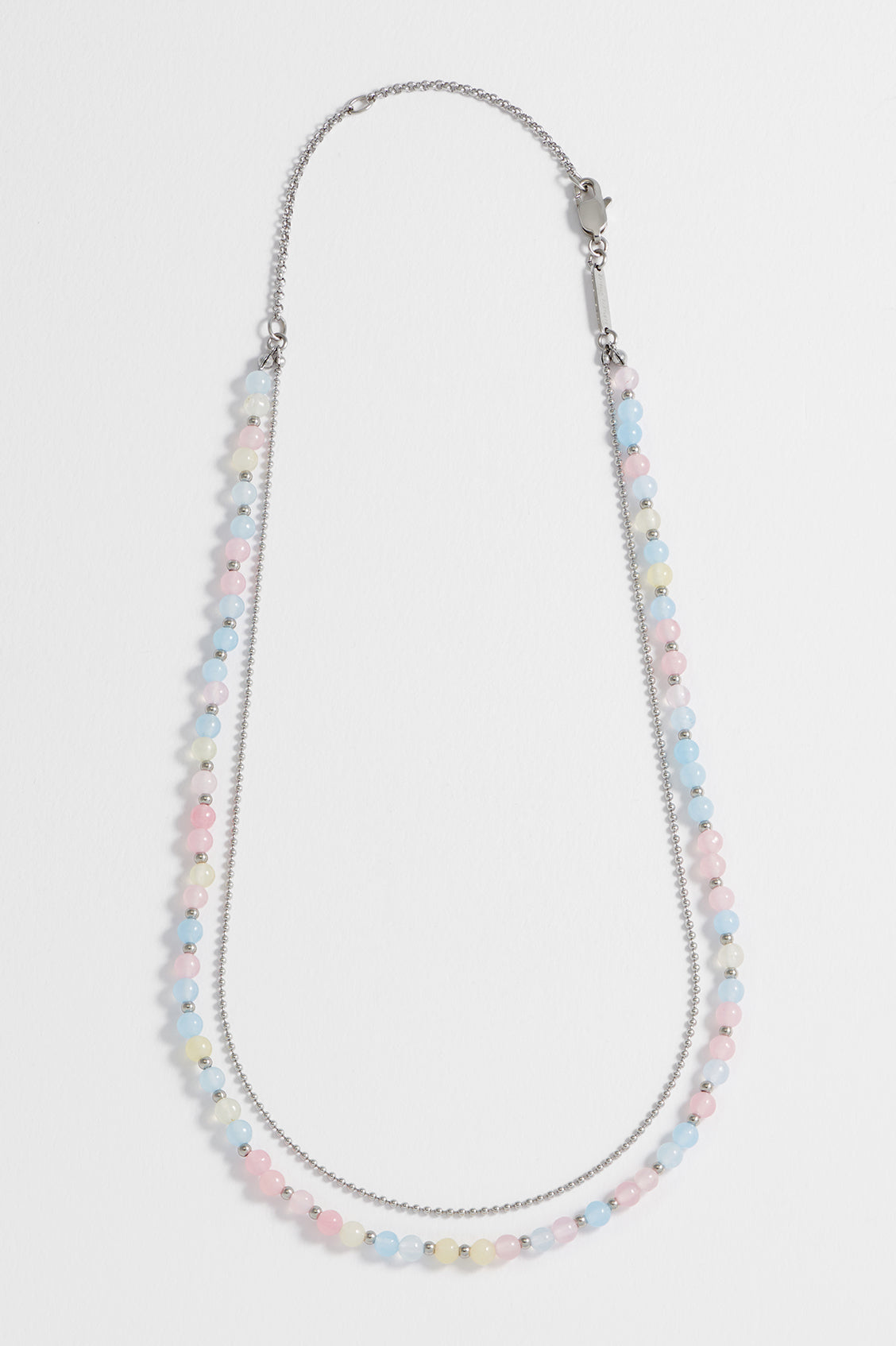 Pastel Multi Gemstone Double Necklace for Women - Elegant Layered Statement Jewelry for Party, Wedding & Everyday Wear