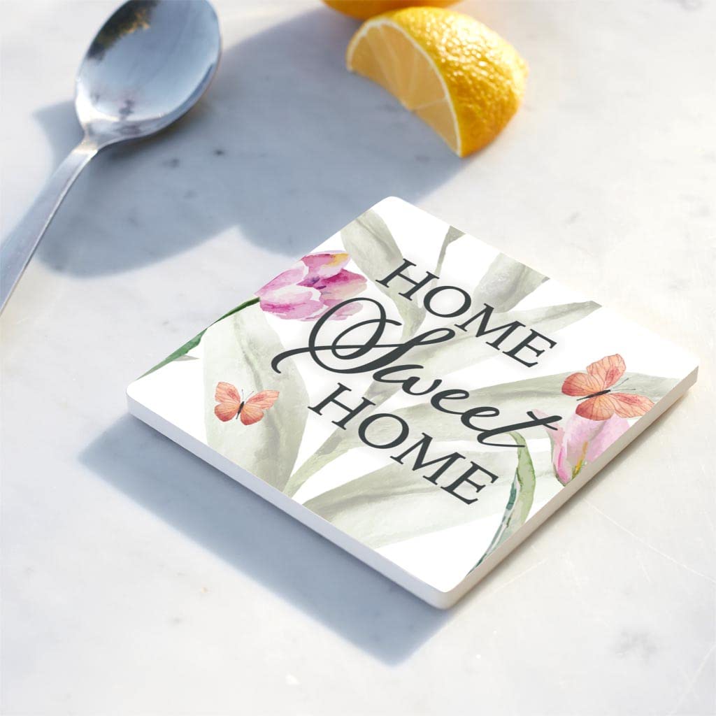 4-Pack Absorbent Ceramic Coasters 4x4 Inches Moss Mauve - Perfect for Coffee Tables, Dining Tables, and Home Decor