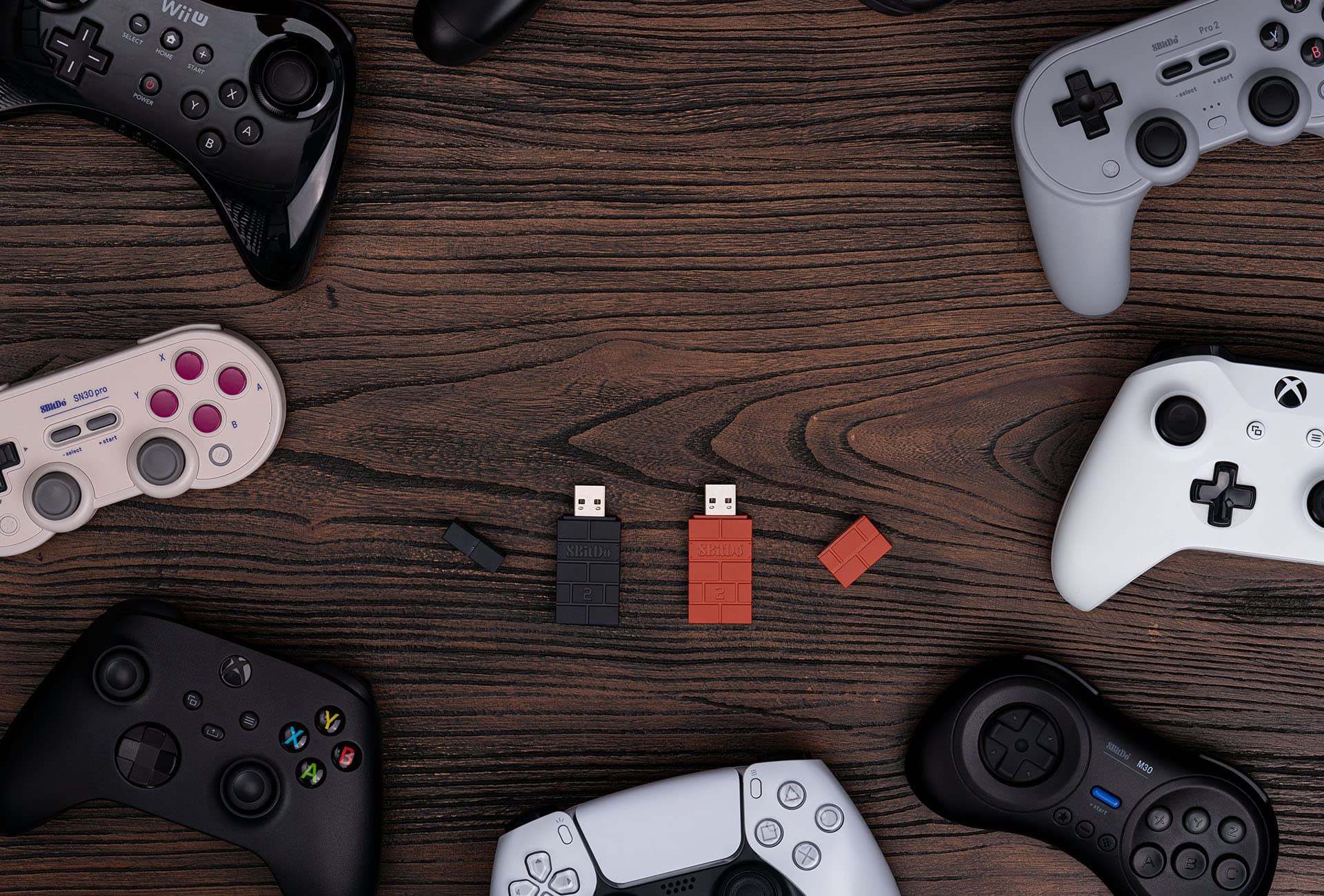 8BitDo Wireless USB Adapter 2 - Bluetooth USB Dongle for Xbox Series, Joycons, Switch Pro, PS5/PS4/PS3 Controllers | Compatible with Switch, PC, Android TV Box, Raspberry Pi & Retrofreak | Perfect for Gaming, Streaming & Retro Console Emulation