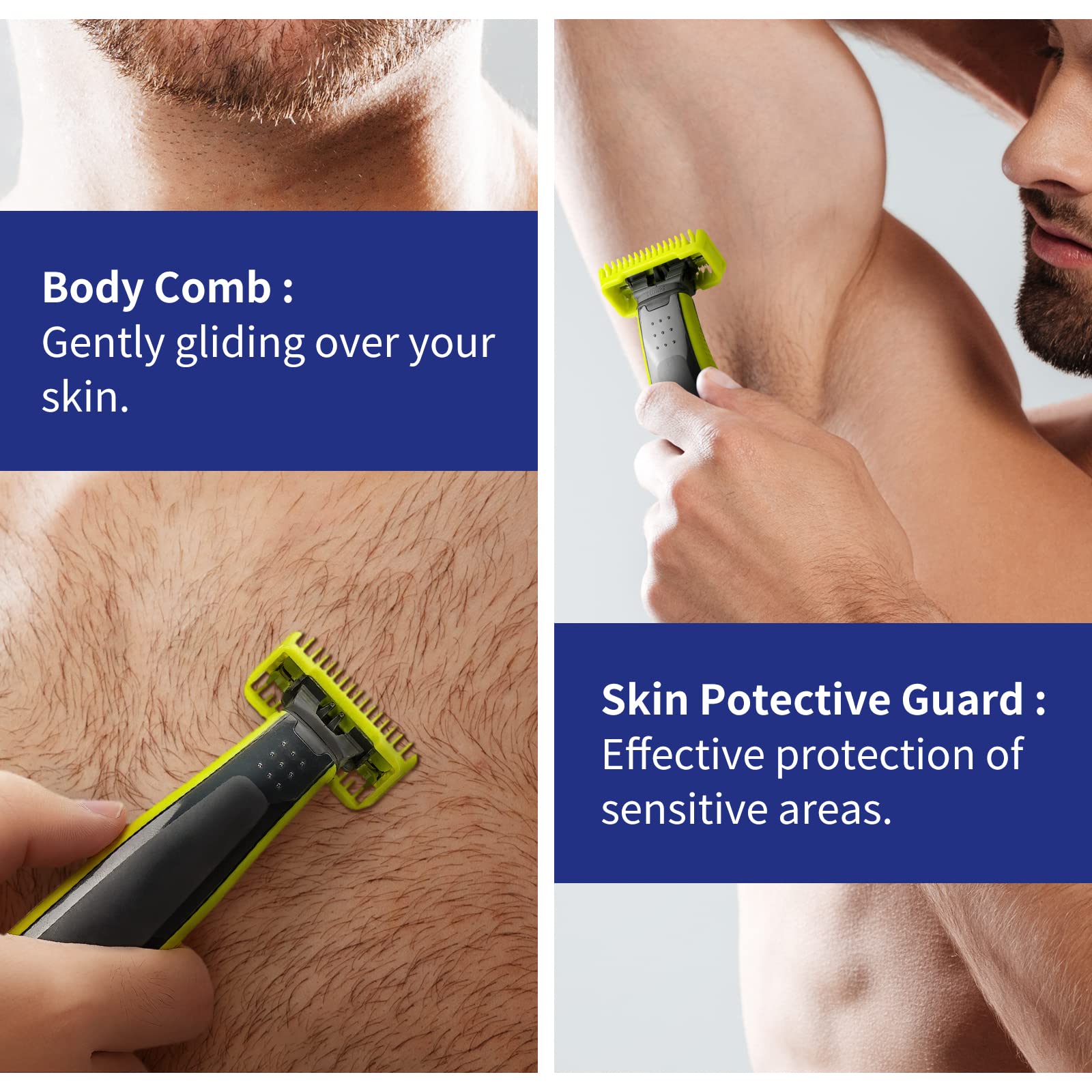 Professional Trimming Attachments Stand - Oblade QP2520 QP2530 QP2620 QP2630 & Oblade Pro for Precision Grooming | Includes Stubble Combs for Skin & Body (1/2/3/5mm) | No Razor Needed | Perfect for Beard Trimming, Body Grooming & Personal Care