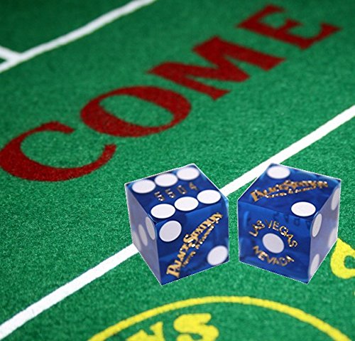 Premium Craps Kit Set with Casino-Grade Dice, Acrylic Dice Boat & Stick - Authentic Las Vegas Casino Experience (Blue Polished Palace Station) | Perfect for Home Game Nights, Casino-Themed Parties & Professional Practice