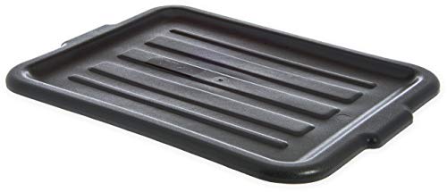 Carlisle Comfort Curve Ergonomic Wash Basin Tote Box Lid - Universal Fit, Black (Pack of 4) - Perfect for Salon, Spa, Hospital & Home Use