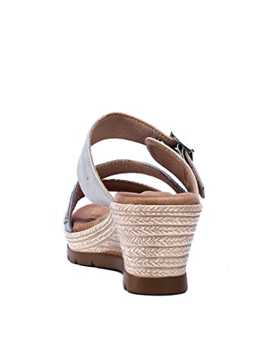 GC Women's Memory Foam Wedge Sandals - Comfortable Cork Platform Heels for Summer | Dressy Slide Shoes for Beach, Vacation & Casual Outfits