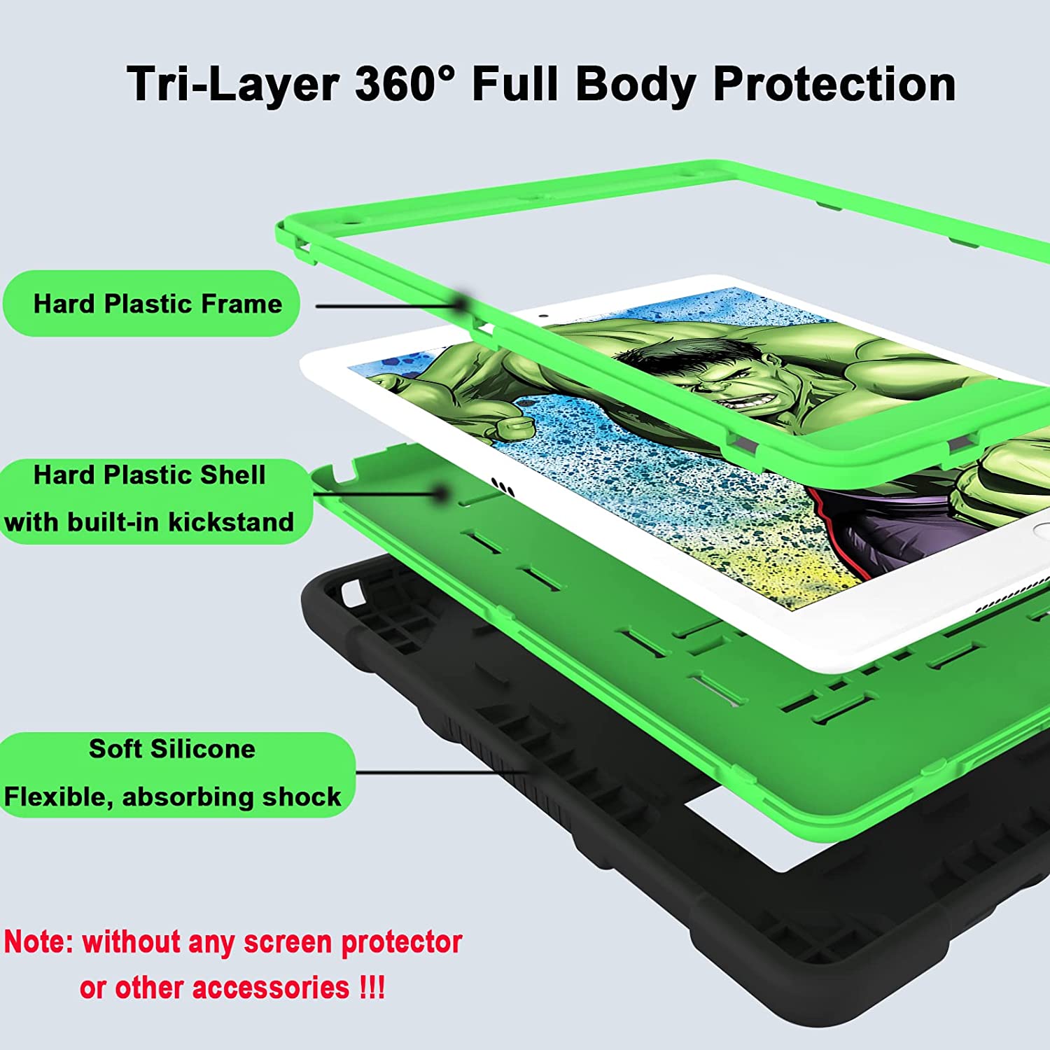 Premium Shockproof Case for iPad 9th/8th/7th Generation - Slim Protective Cover with Auto Sleep/Wake | Perfect for Work, School & Travel