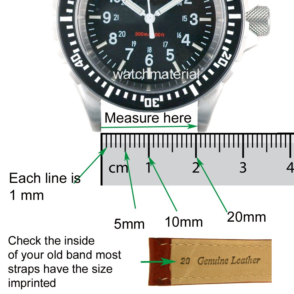 Techswiss Extra Long XXXL Genuine Calfskin Leather Watch Band - Brown | Adjustable Replacement Strap for Big Wrists, Dress Watches & Formal Occasions