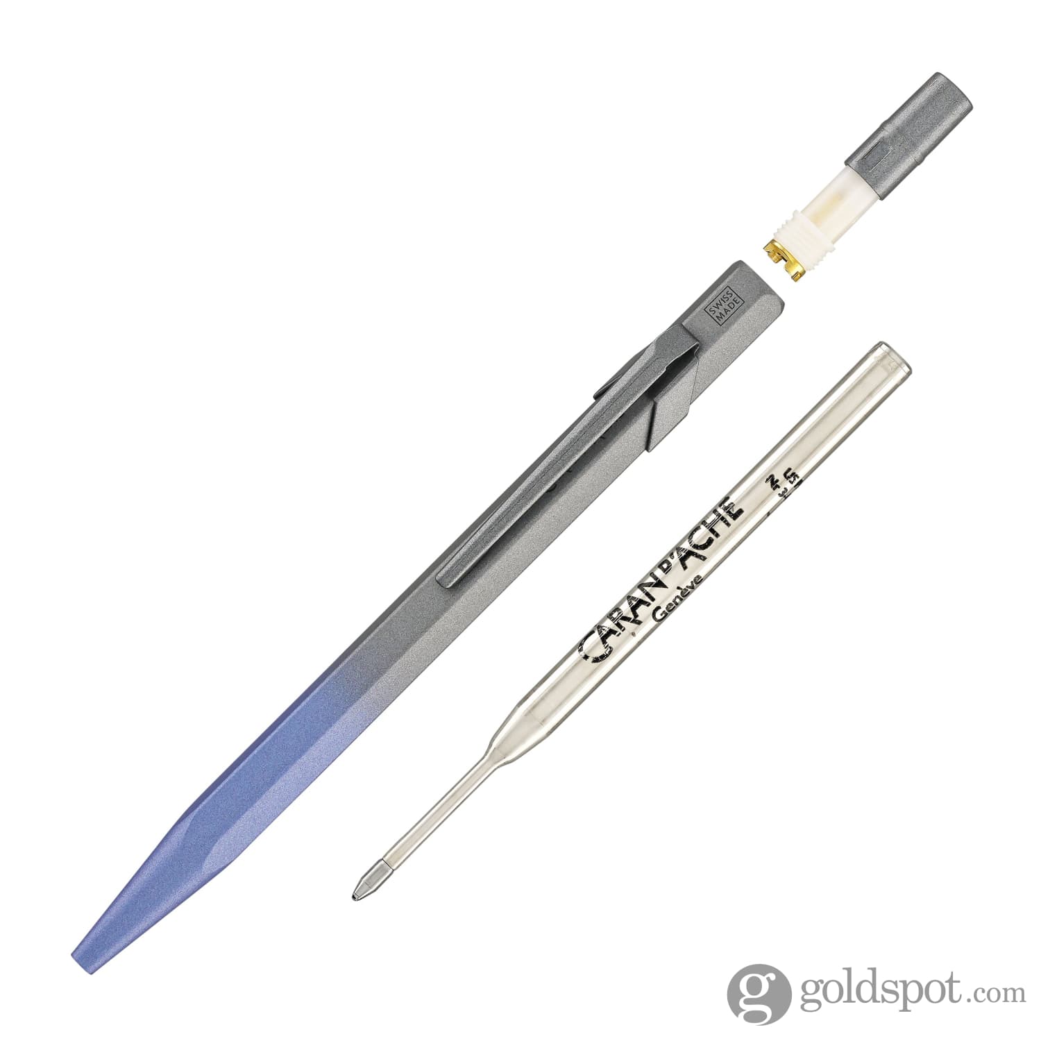 Premium Caran d'Ache 849 Limited Edition Stormy Blue Ballpoint Pen - Swiss Luxury Writing Instrument for Professionals & Gift Giving (Office, Business Meetings, Signature Signing)