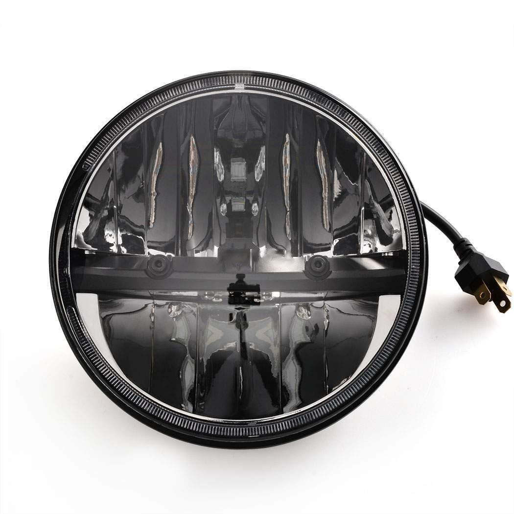 Eagle Lights Complex Reflector Series 7 Round LED Headlight with LED Passing Lights for Harley Davidson Motorcycles - High Visibility for Night Riding & Cruising