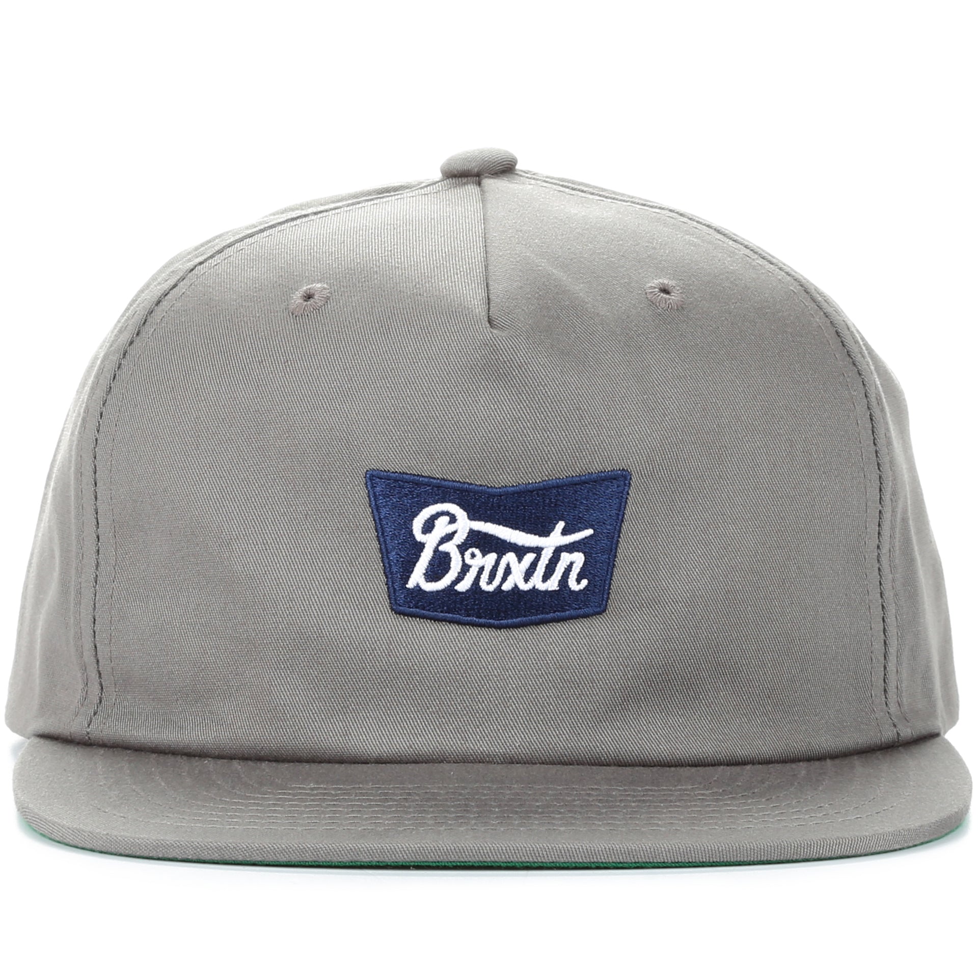 Brixton Stith Snapback Hat - Grey Adjustable Baseball Cap for Men & Women - Perfect for Casual Wear, Sports, and Outdoor Activities