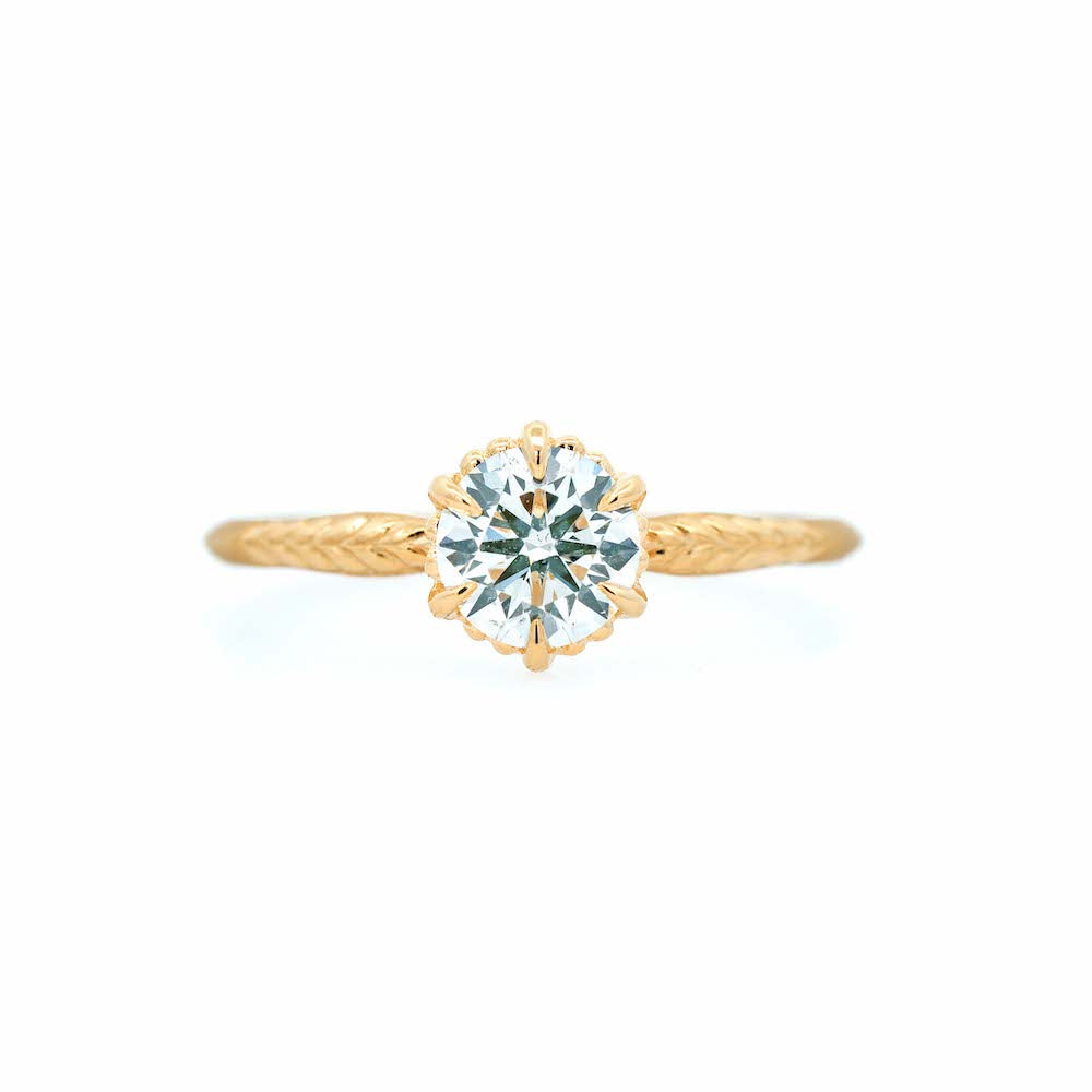 Evergreen Solitaire Ring - Dainty Minimalist 14K Gold Plated Ring for Women - Perfect for Everyday Wear, Anniversary & Wedding Gifts