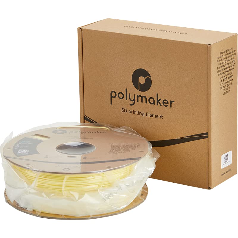 Polymaker PLA PRO Filament 1.75mm Light Yellow - High Strength & Rigidity 3D Printing Material (1kg Spool) | Premium PLA Filament for 3D Printers | Ideal for Functional Prototypes, DIY Projects & Creative Models