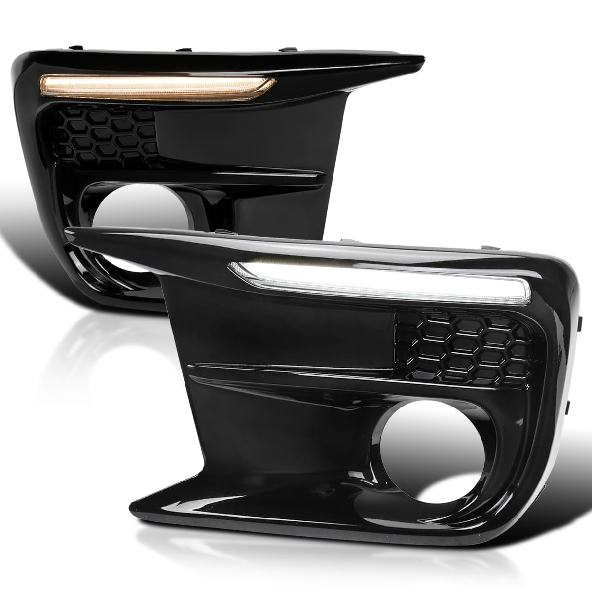 Spec-D Tuning Switchback LED DRL Sequential Fog Lights Bezel for 2018-2021 Subaru WRX STI | Daytime Running Lights & Turn Signals | Perfect for Night Driving & Car Customization