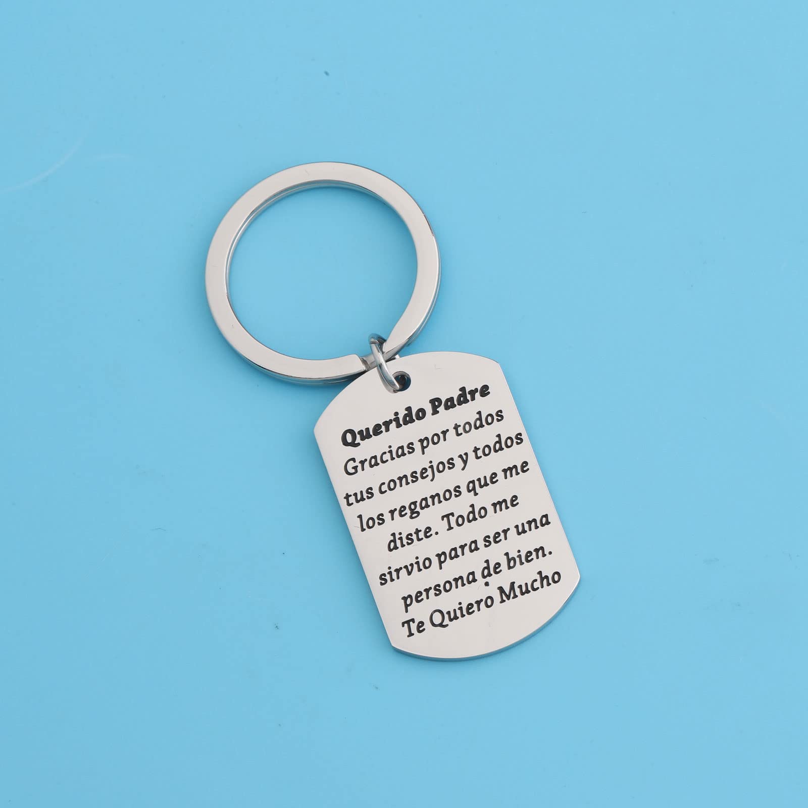 Spanish Gifts for Dad - Querido Padre Keychain | Engraved Father's Day Gift for Spanish-Speaking Dads | Perfect for Birthday, Father's Day & Special Occasions