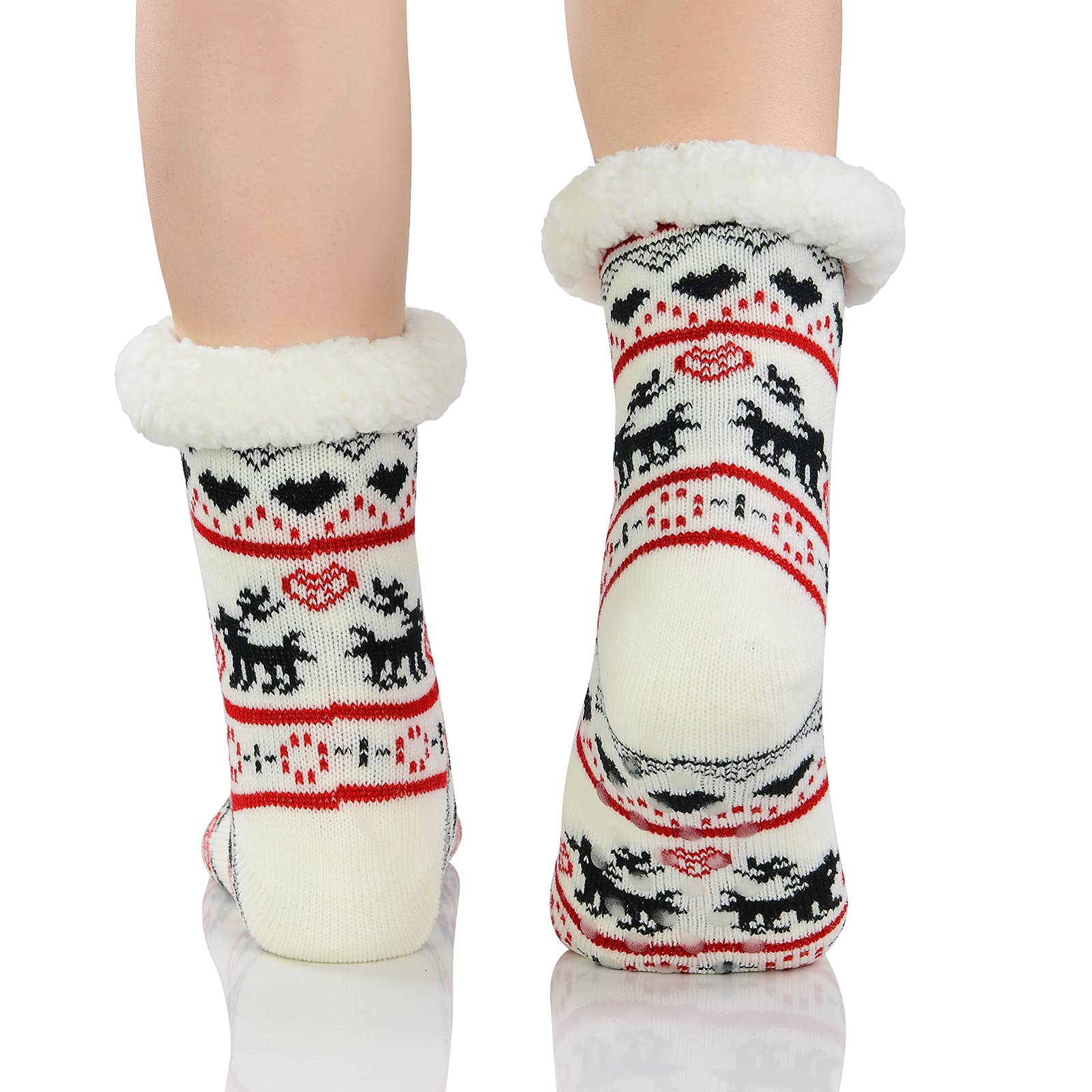 Cozy Women's Fuzzy Socks - Warm Winter House Slippers with Soft Furry Lining | Indoor Lounge Socks for Home, Gym & Christmas Gifts | Perfect for Relaxing, Yoga & Cold Weather Comfort