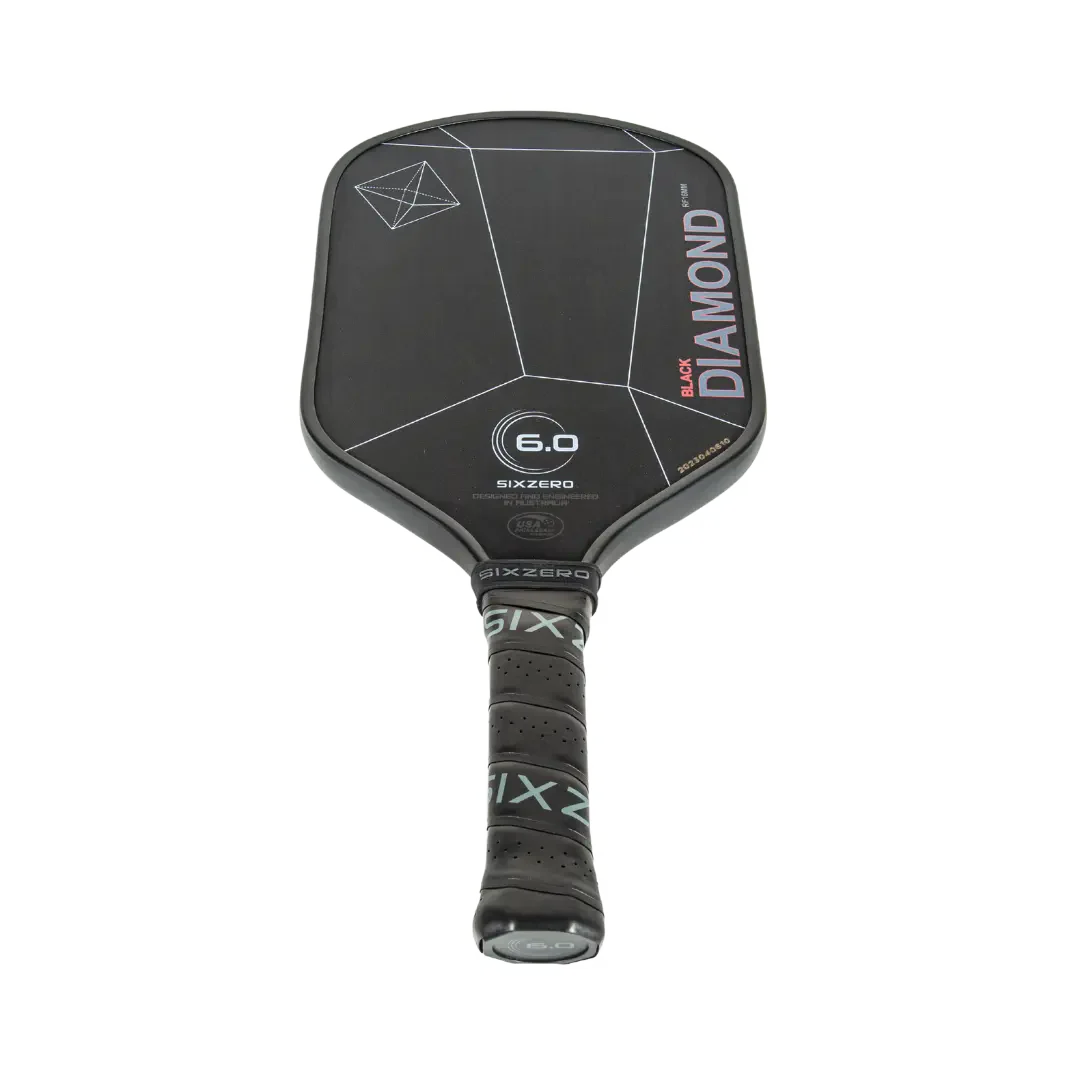 Six Zero Black Diamond Power Pickleball Paddle - Premium Carbon Fiber Paddle for Competitive Play | Perfect for Tournaments, Recreational Games & Outdoor Sports
