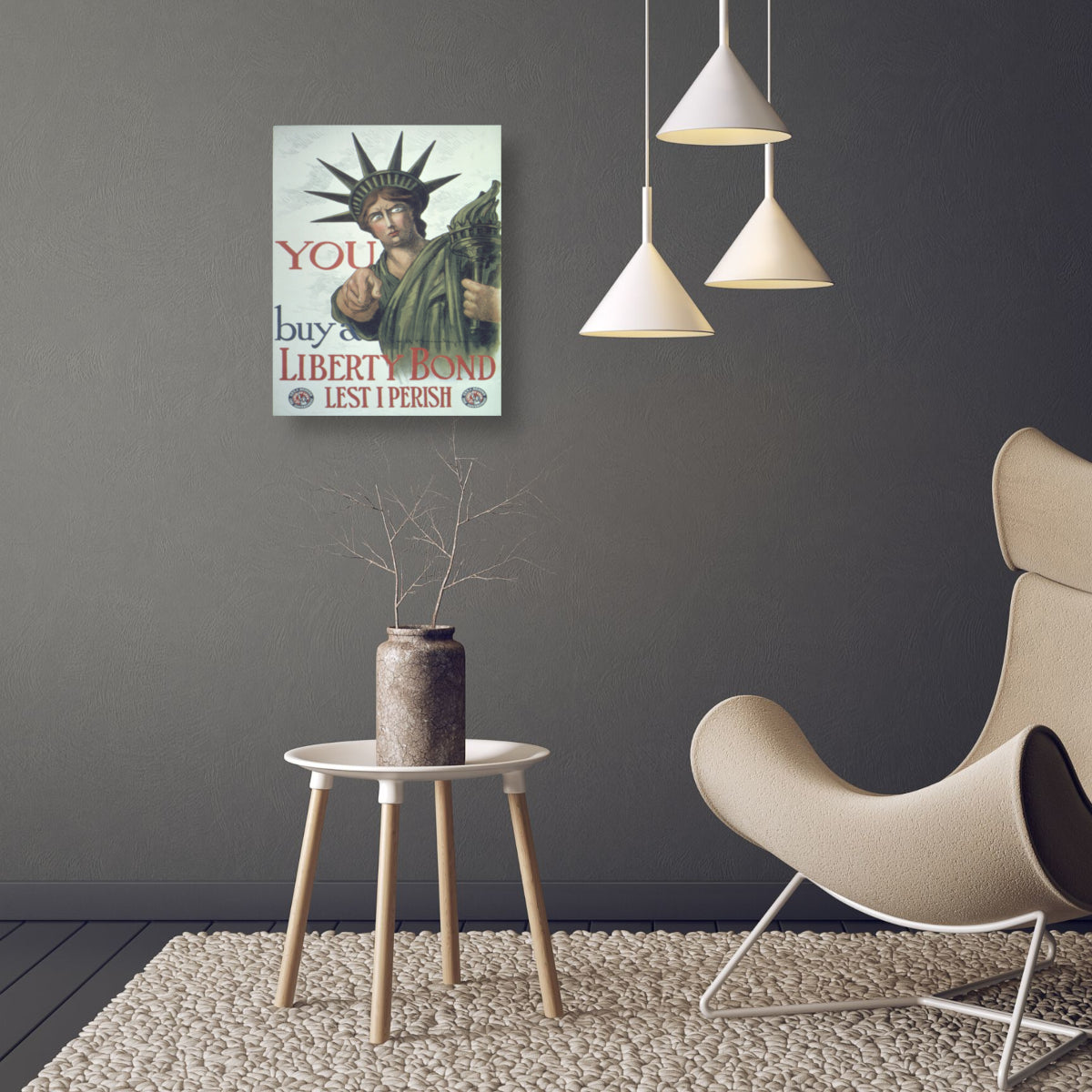 Liberty Bond Vintage Canvas Print - Patriotic Wall Art Decor for Home, Office & Gifts | Perfect for Living Room, Bedroom & American History Enthusiasts