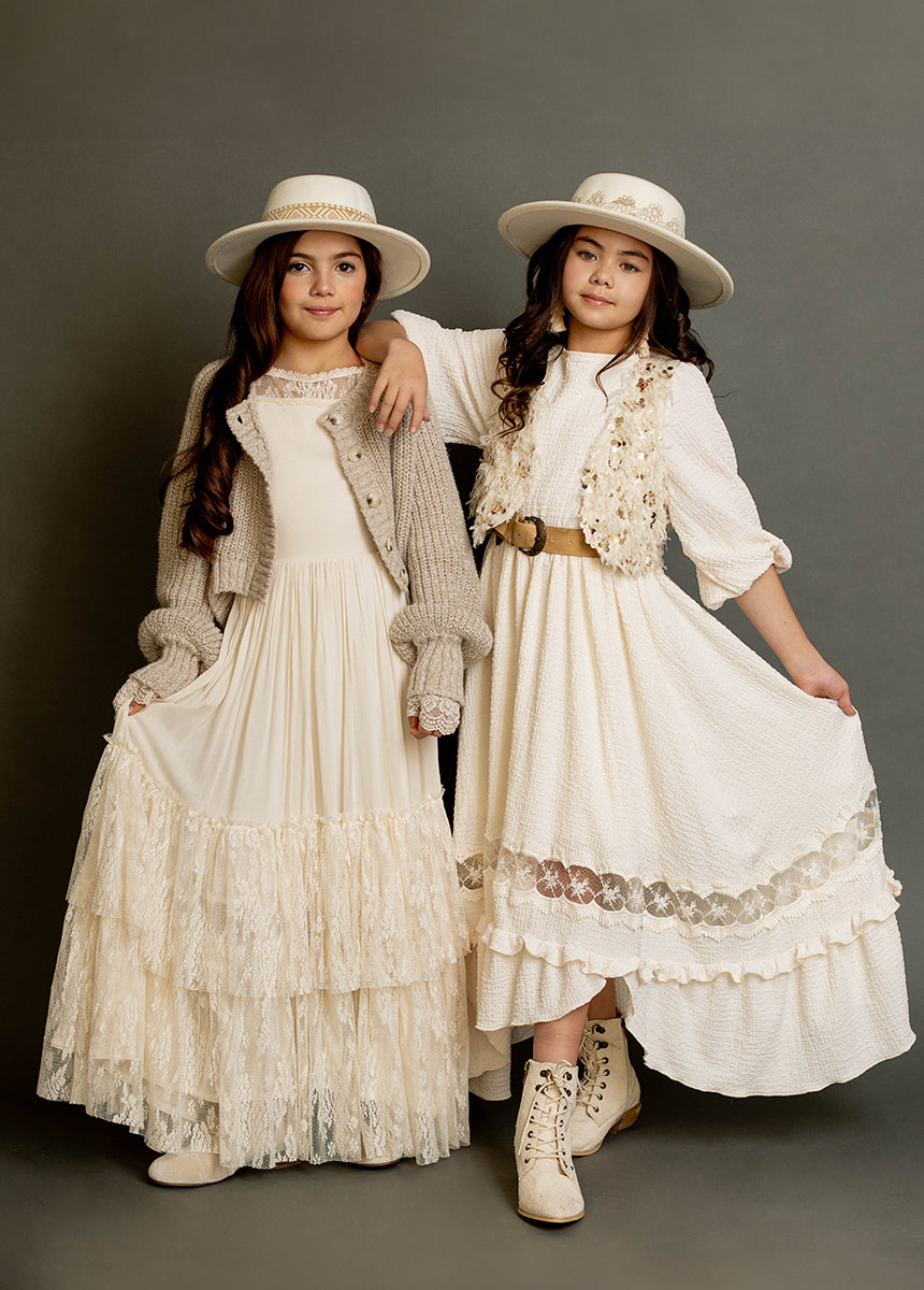 Karlie Cream Dress - Elegant Women's Party & Wedding Guest Dress for Special Occasions