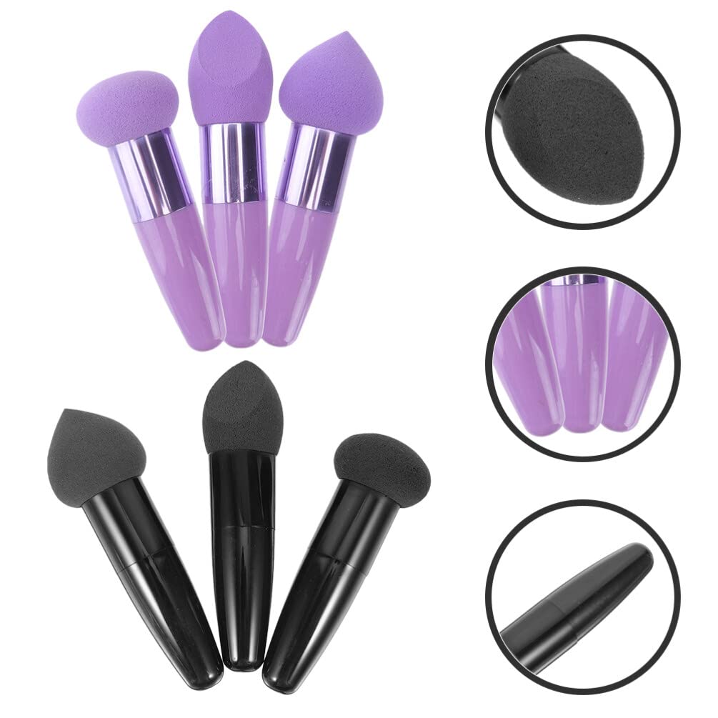 FOMIYES 6pcs Makeup Sponge Set - Soft Mushroom Beauty Blender for Wet & Dry Foundation, Concealer, Powder - Travel-Friendly Cosmetic Sponge for Women - Perfect for Everyday Makeup & On-The-Go Touch Ups