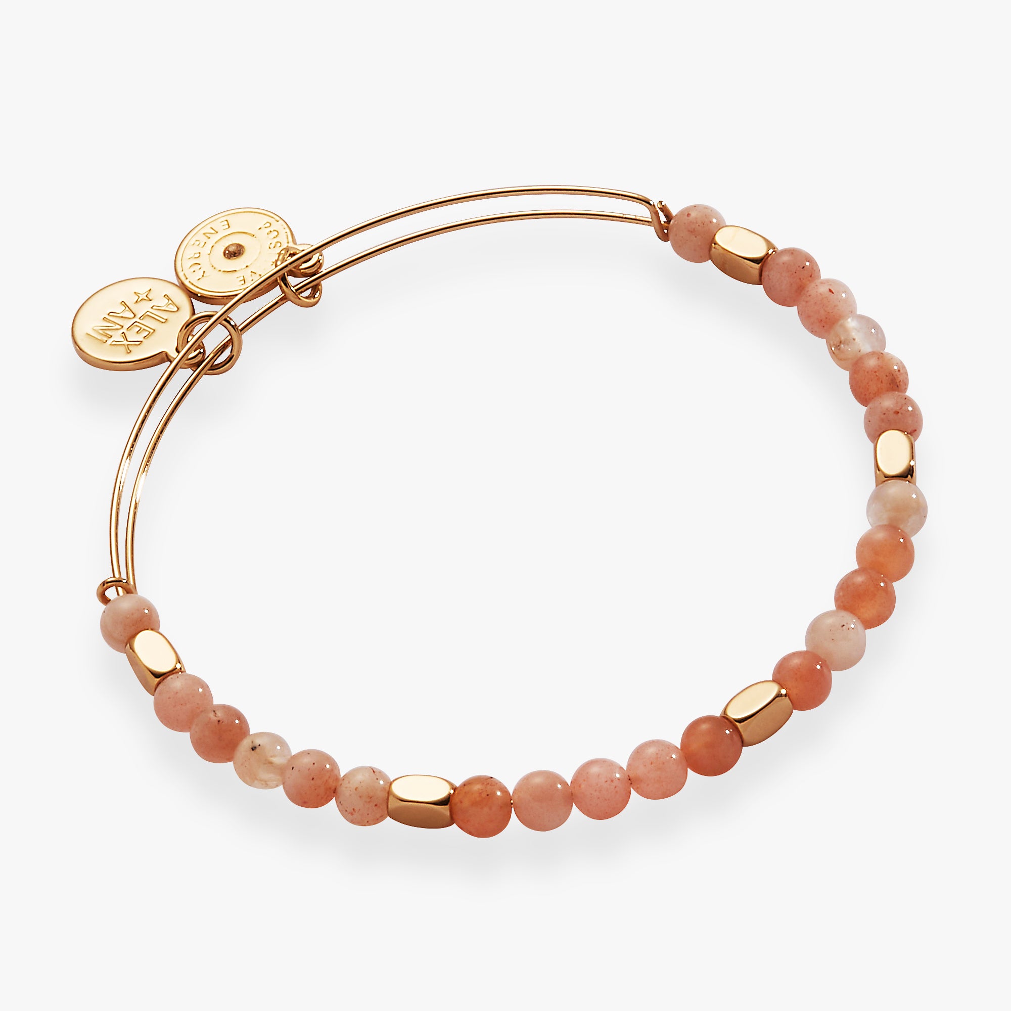 Healing Stone Beaded Bangle - Genuine Morganite Crystal Bracelet for Women, Stress Relief & Positive Energy | Meditation, Yoga, Spiritual Healing Jewelry