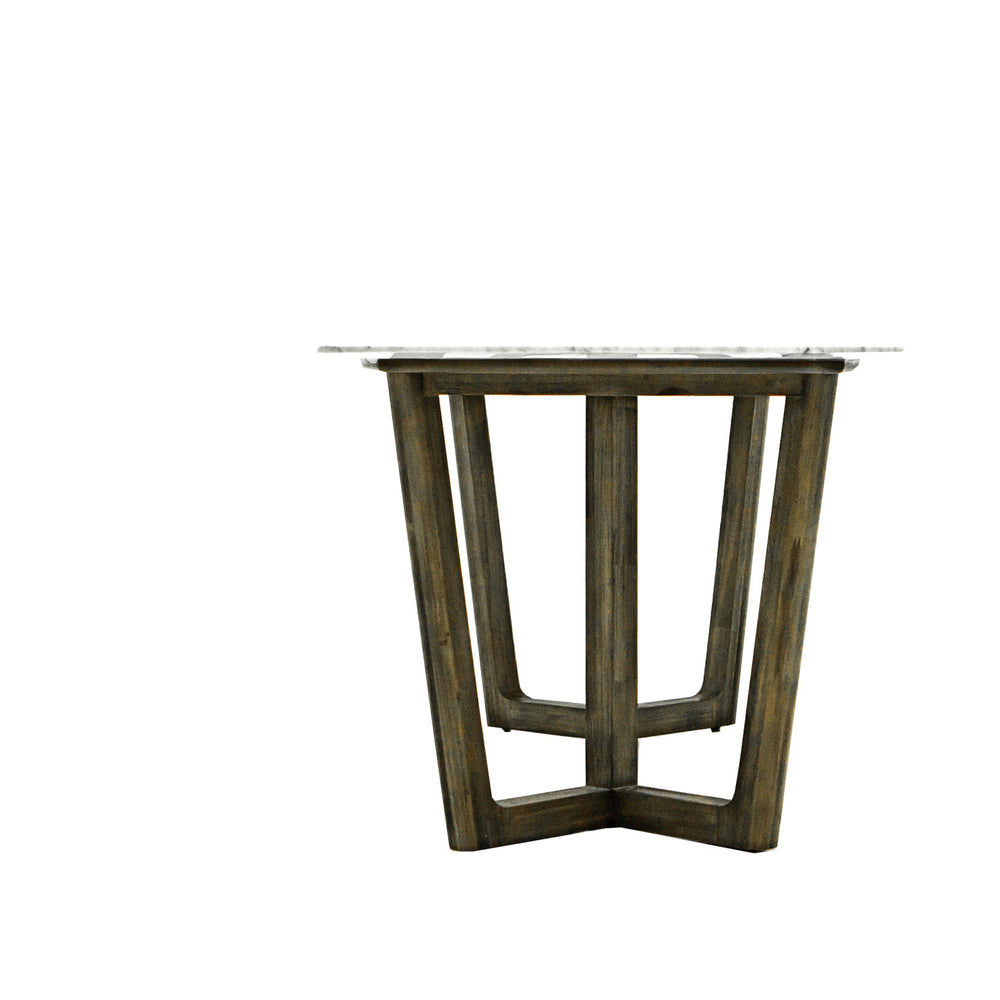 83 Inch Rectangle Marble Top Dining Table - Modern Aura Collection | Perfect for Formal Dining Rooms, Kitchen Islands & Luxury Home Decor