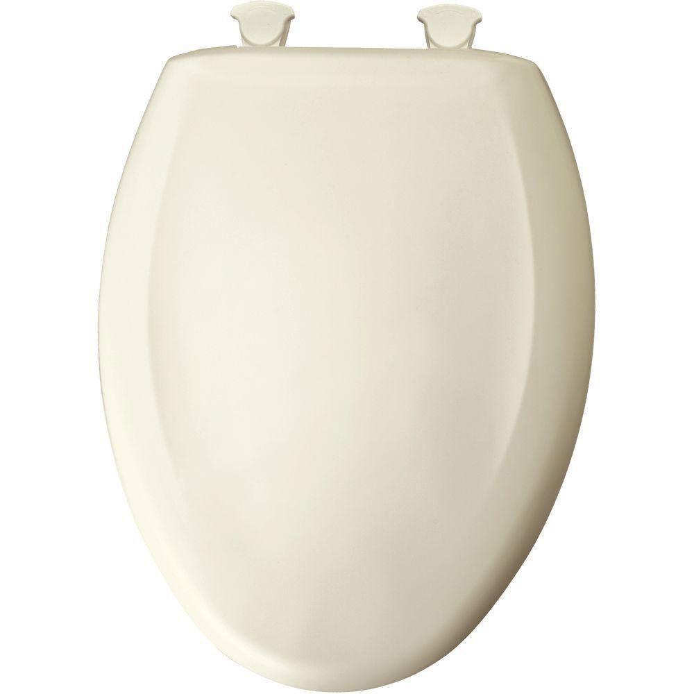 Bemis STA TITE Elongated Slow Close Toilet Seat in Biscuit Color - Soft Close Hinges, Durable Design for Bathroom Comfort (Model 529800) | Perfect for Home, Office & Commercial Use